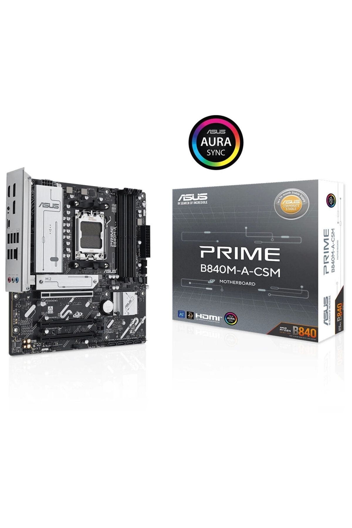 ASUS Prime B840m-a Csm Ddr5 7600mhz (OC) M.2 Am5 Matx Anakart