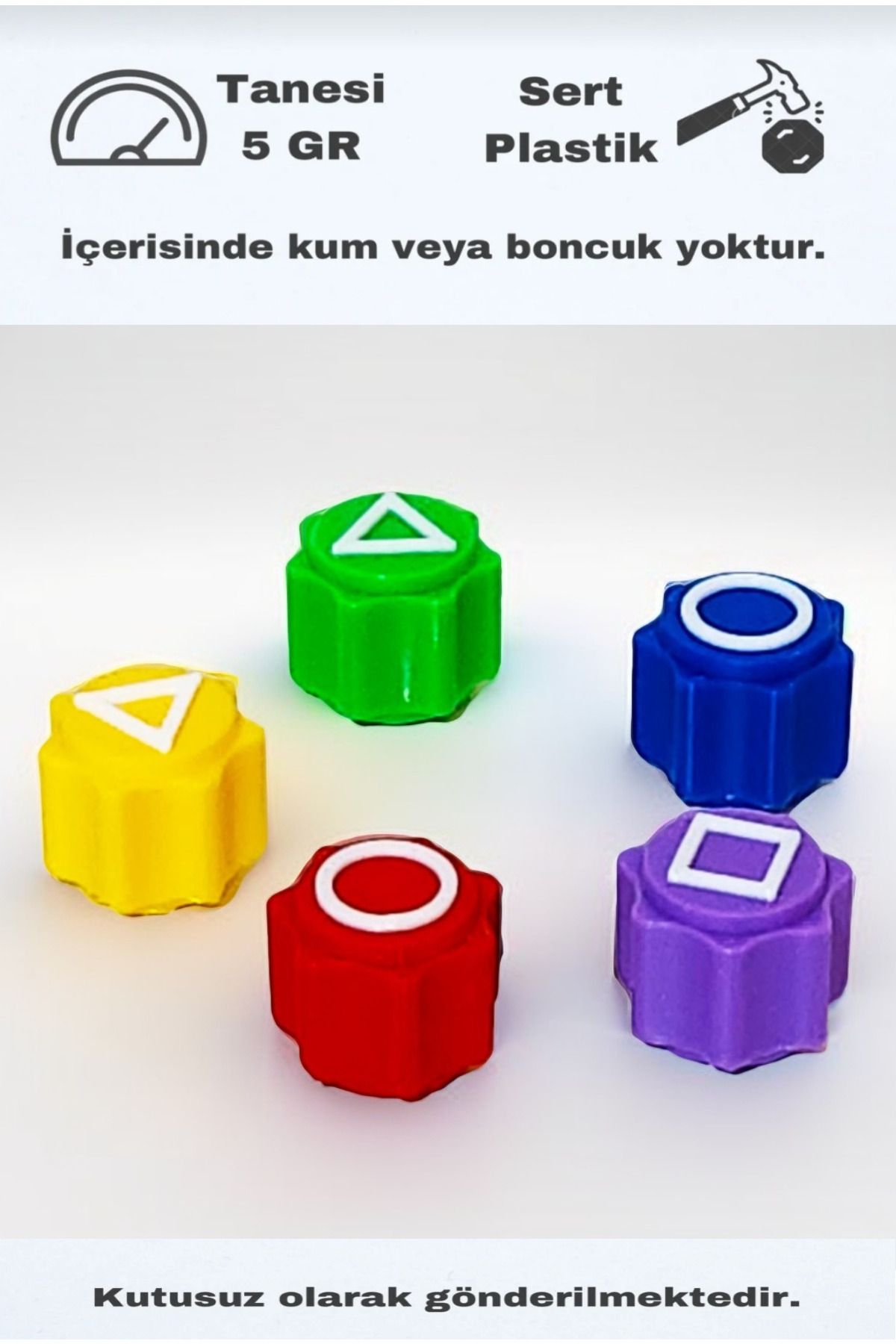OEM Print3dTr Squid Game 5 Taş 2 Cm Ağır Seti Beş Taş Oyuncak Gonggi Squid Game