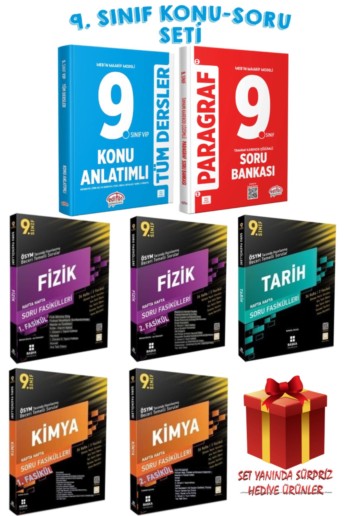 Editör Yayınevi Data-Editör 9. Sınıf Tüm Dersler Konu Anlatım + Soru Bankası Seti
