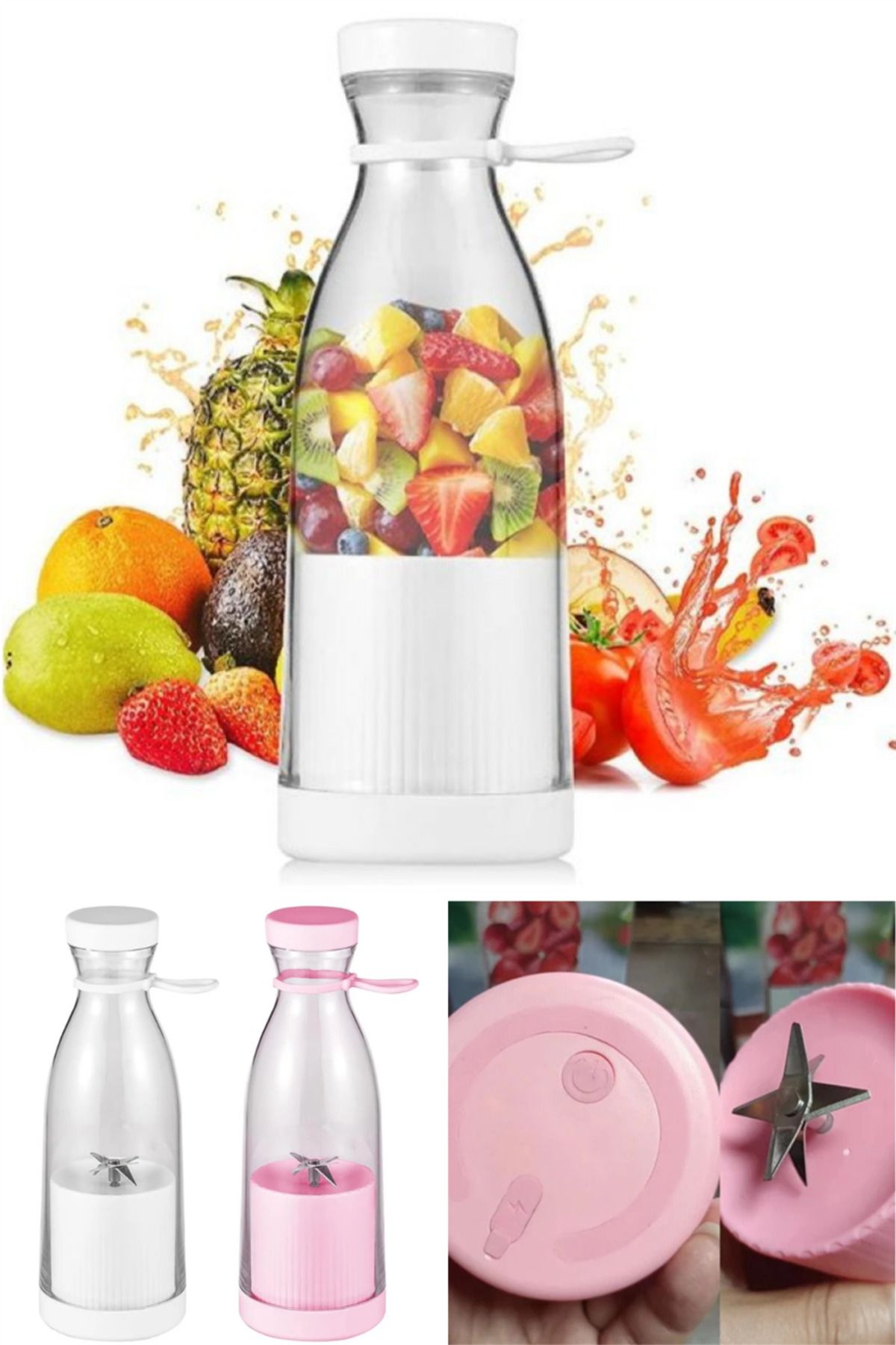 omilife Taşınabilir El Blenderı Kişisel Mikser Usb Elektirikli Mini Mikser Mutfak Robotu