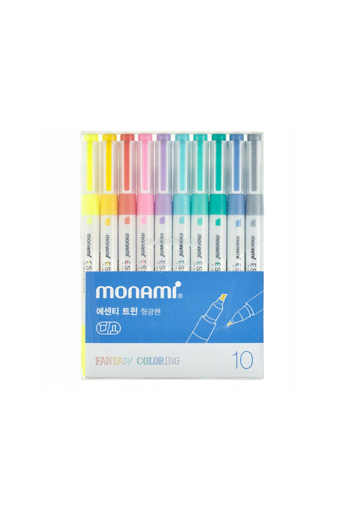 Monami Essenti Twin Çift Uçlu Fosforlu Kalem Seti 10 Renk