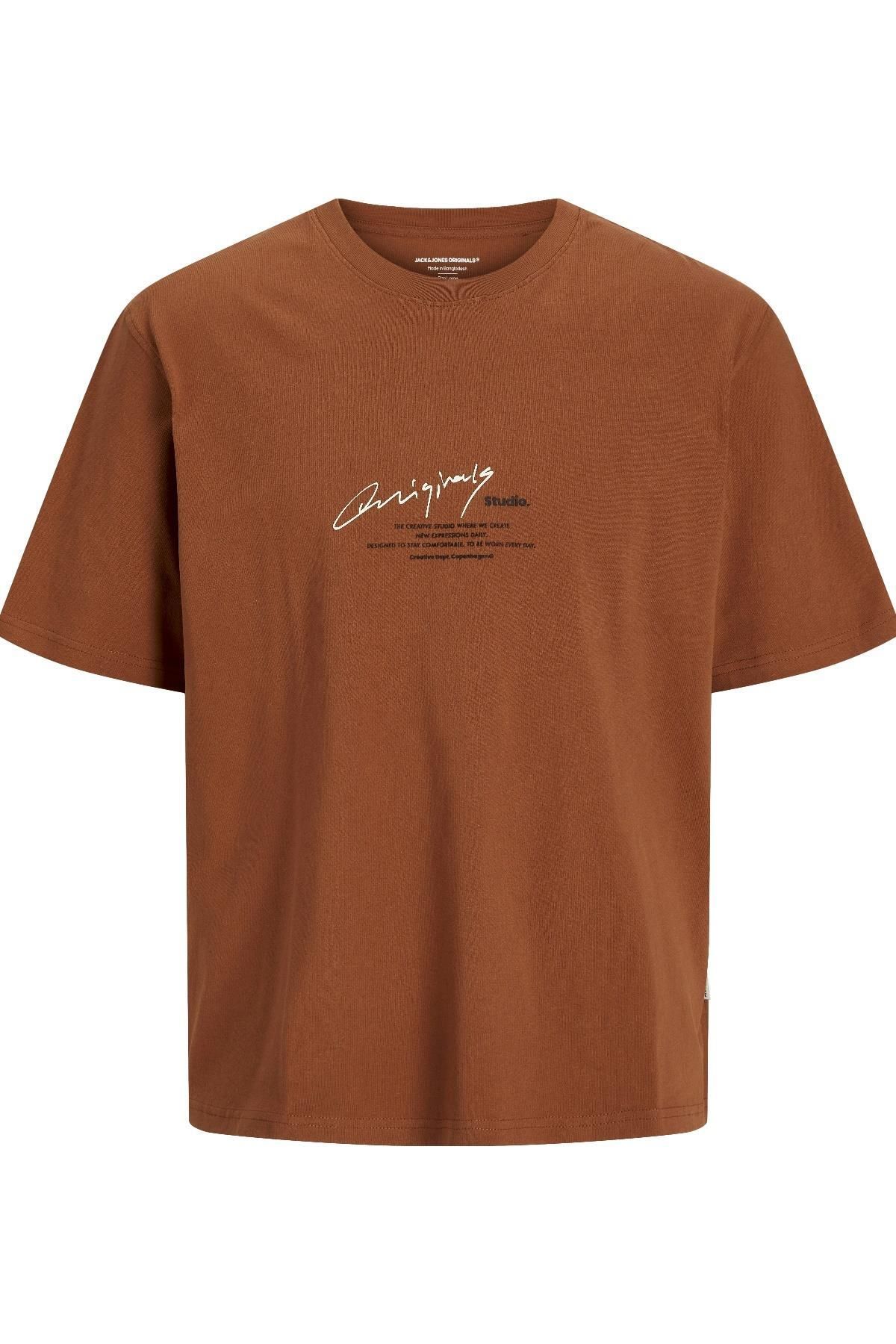 Jack & Jones Jormanchester Scrıpt Tee Ss Crew Neck Tarçın