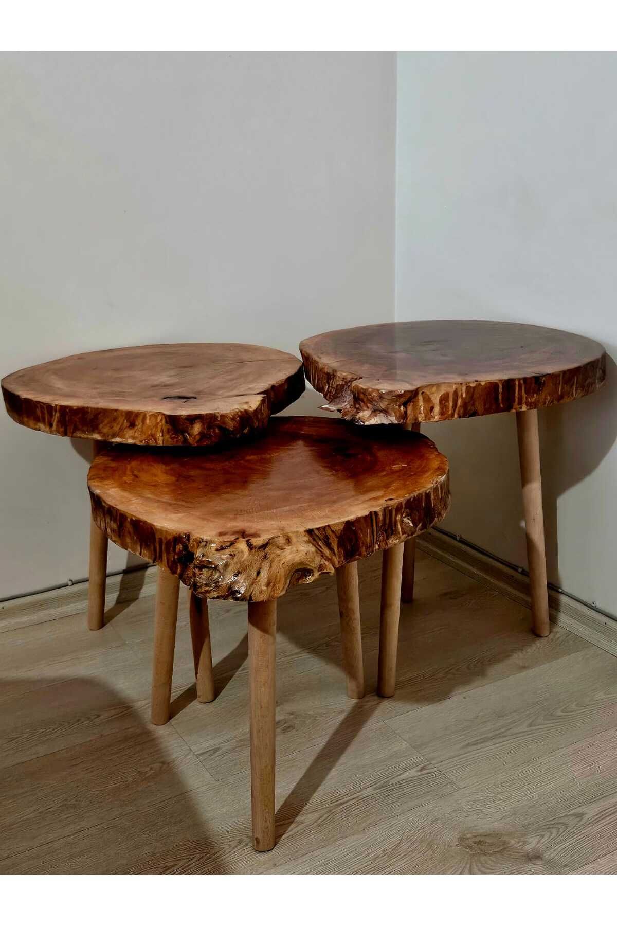 AS EPOXY kütük zigon sehpa