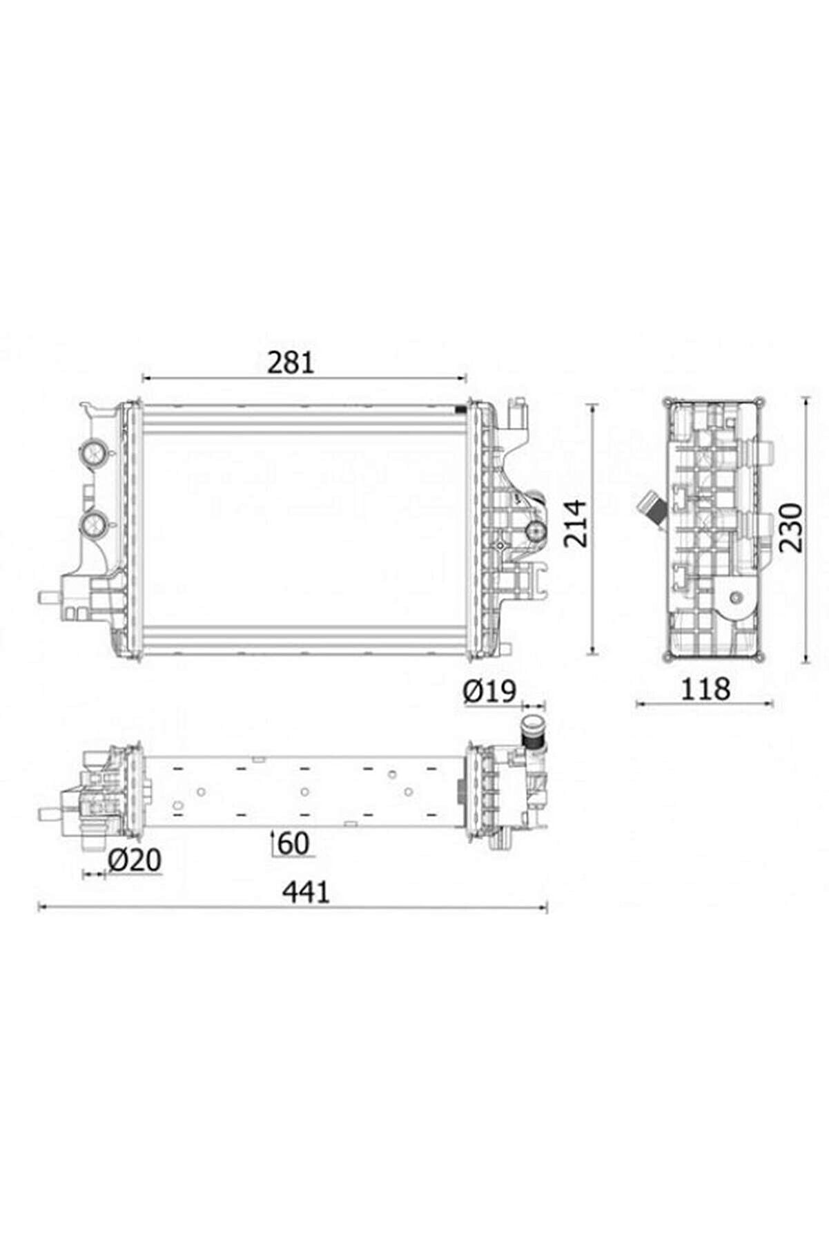 TURBO RADYATORU CLIO V 19 CAPTUR II 20 1.5 BLUE DCI K9K EURO 6 GNZRZ