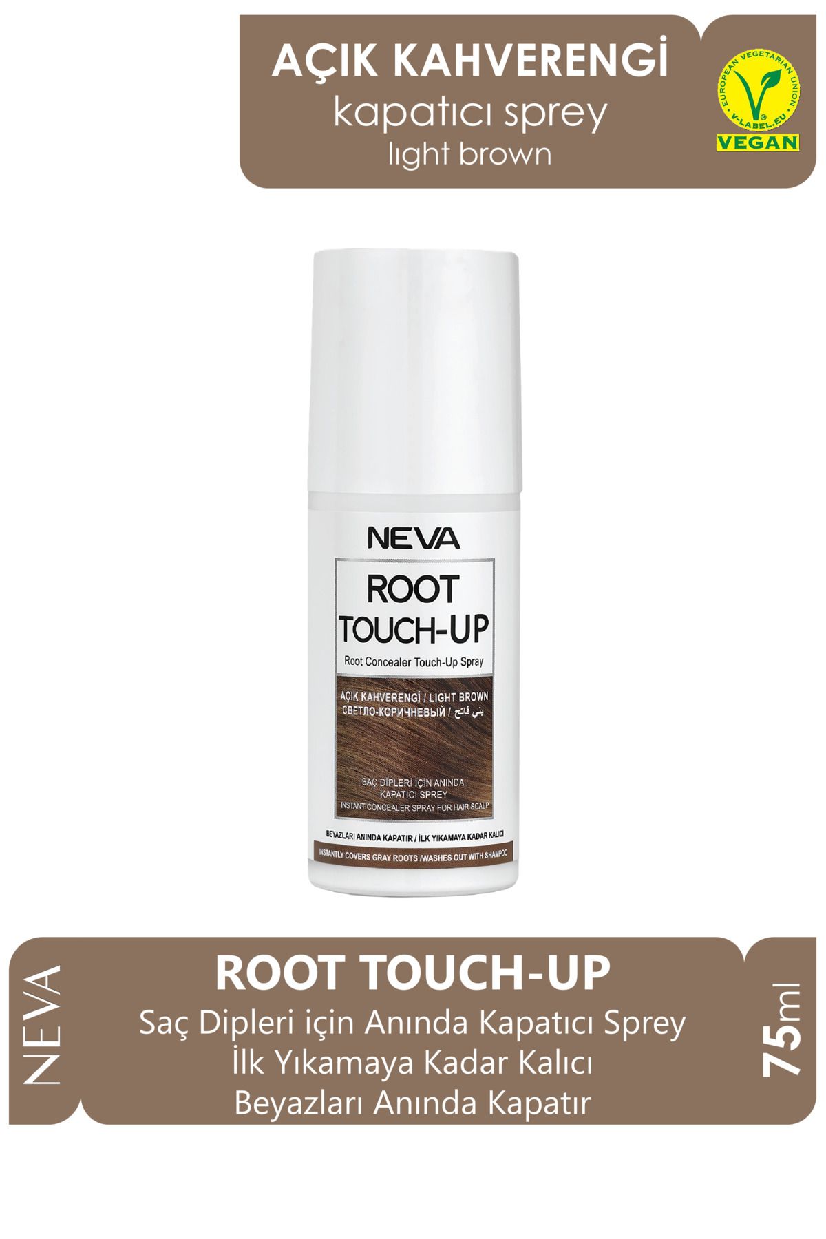 Neva Root Touch-up Sprey 75 ml Açık Kahve