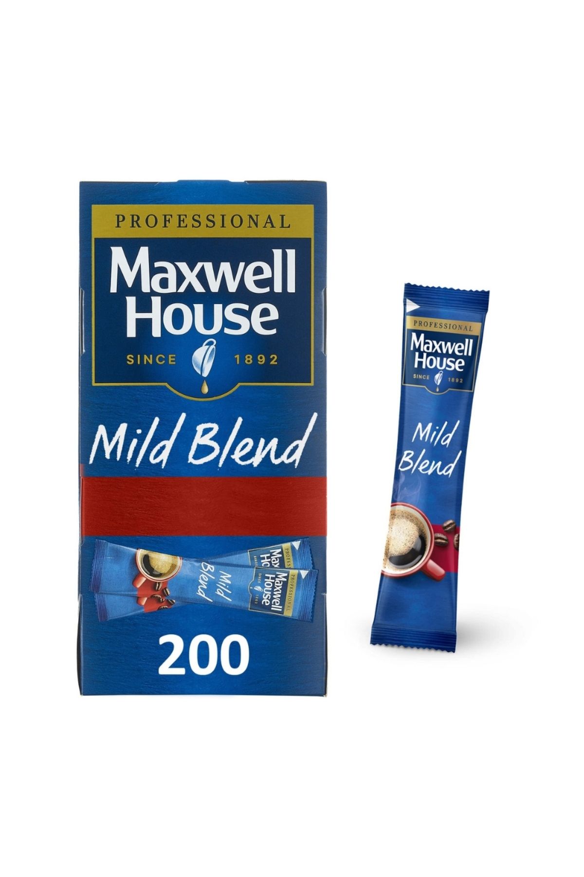 Jacobs Maxwell House Mild Blend Çözünebilir Stick Kahve (200 Adetx1,5 gr)