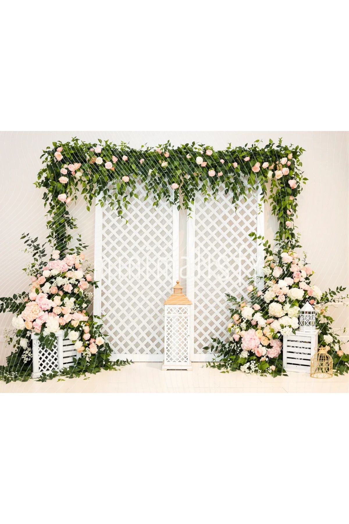 Minimalisfy Büyüleyici Çiçekli Arka Plan 200x150cm, Eşsiz Stüdyo Fonu