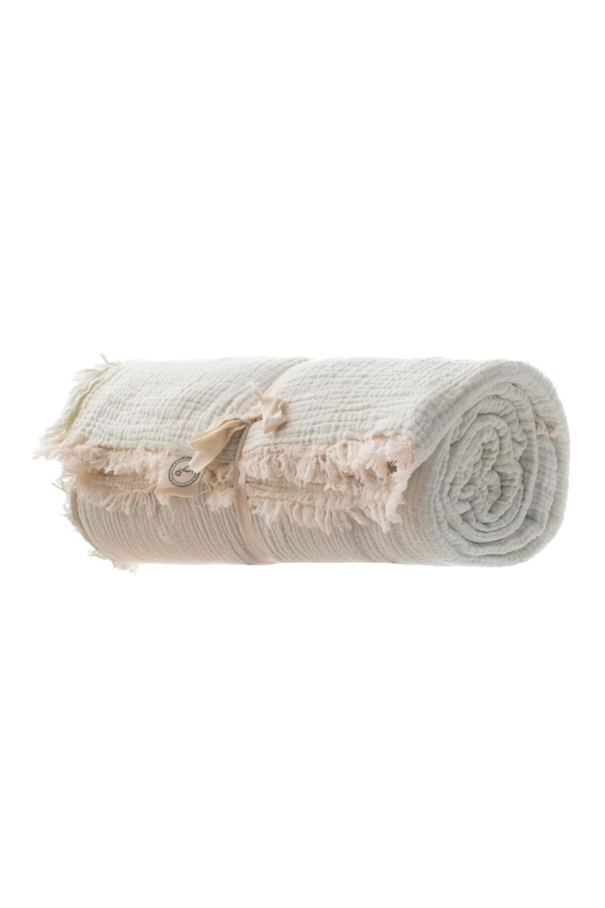 MYLASA HOME Double Face 4 Katlı Müslin Yatak Örtüsü Tek Kişilik 160x220cm