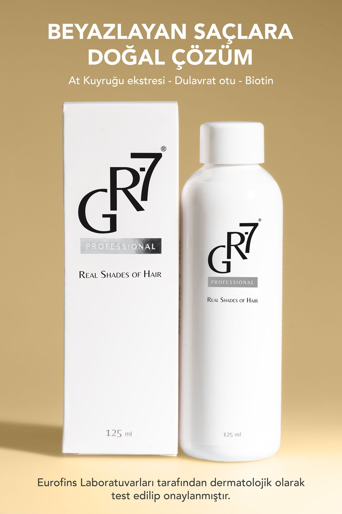 GR-7 PROFESSIONAL Gr-7 Beyaz Saçlara Doğal Çözüm Sunan Beyaz Saçlar Için Saç Losyonu 125 ml