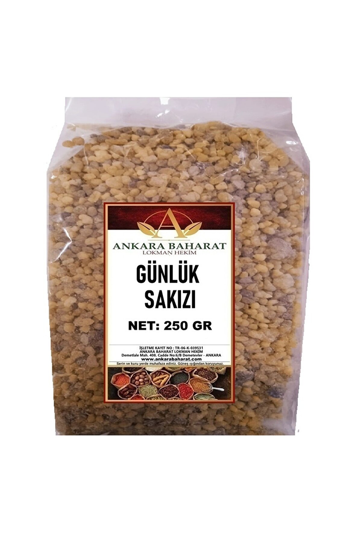 Ankara Baharat Lokman Hekim Günlük Sakızı - 250 Gram - Doğal Reçine