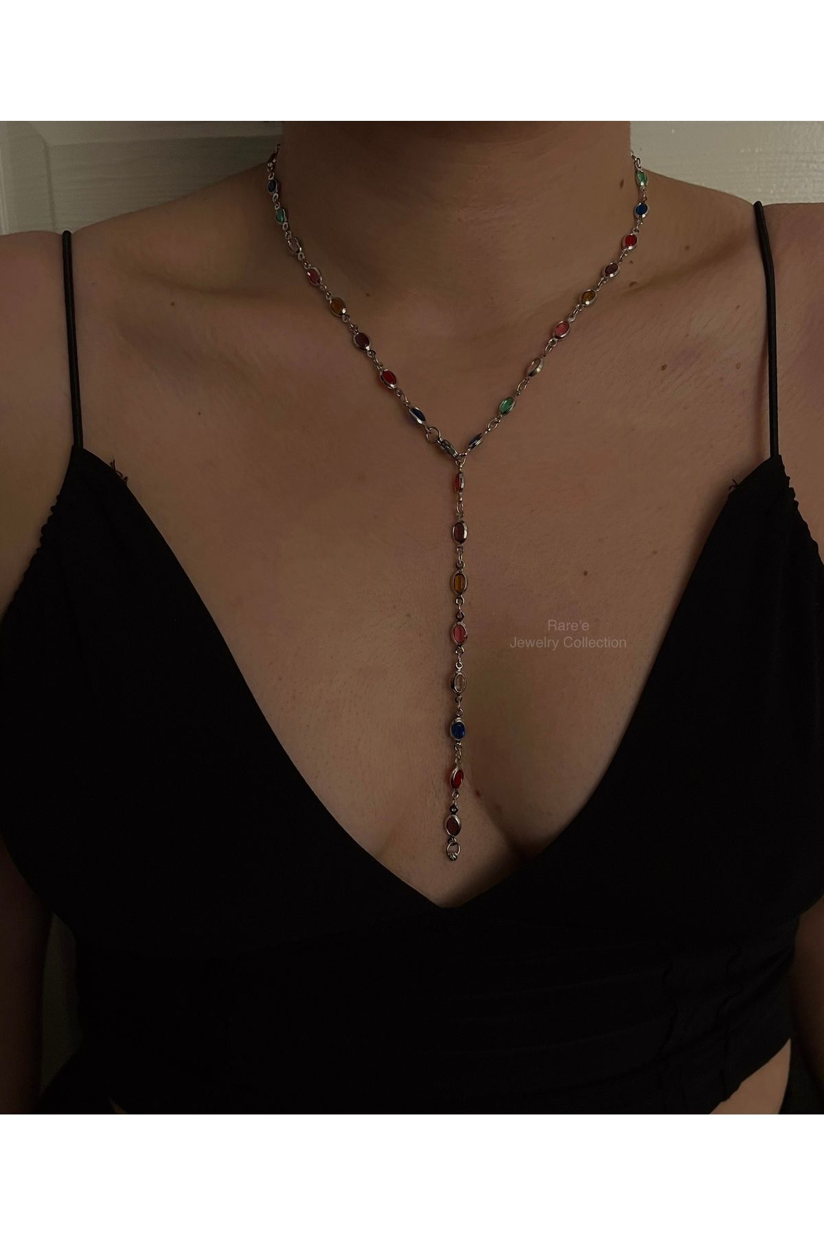 Raree Jewellery Y kolye uzun boncuklu dekolte kolyesi