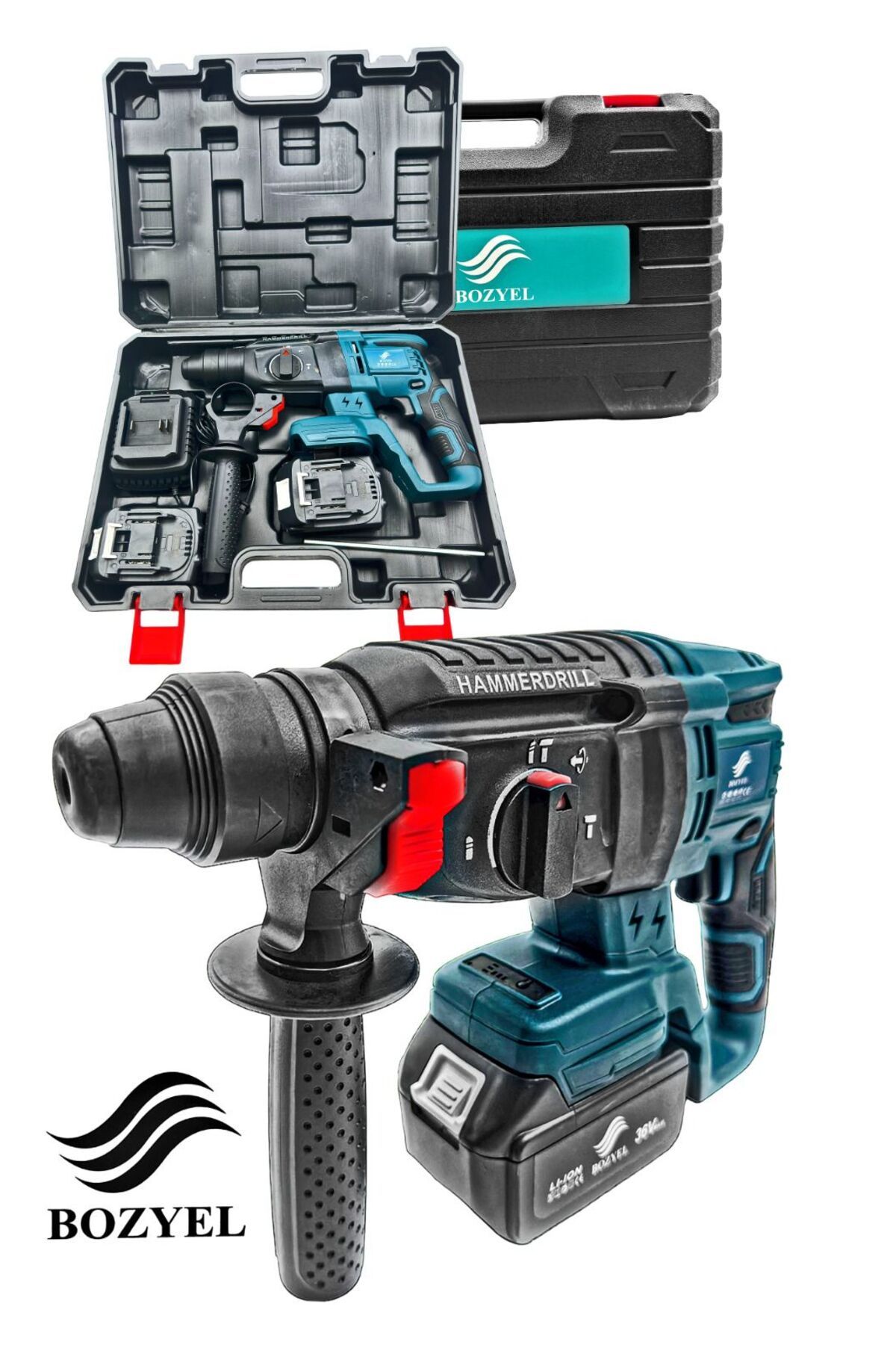 bozyel 10 Pilli Kömürsüz Hilti-kırıcı Ve Delici Çantalı Set