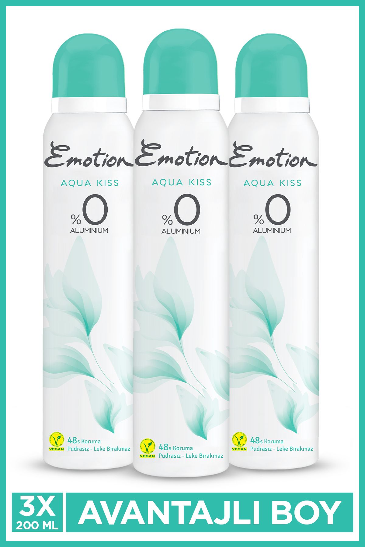 Emotion Aqua Kiss Kadın Deodorant 3x200 Ml