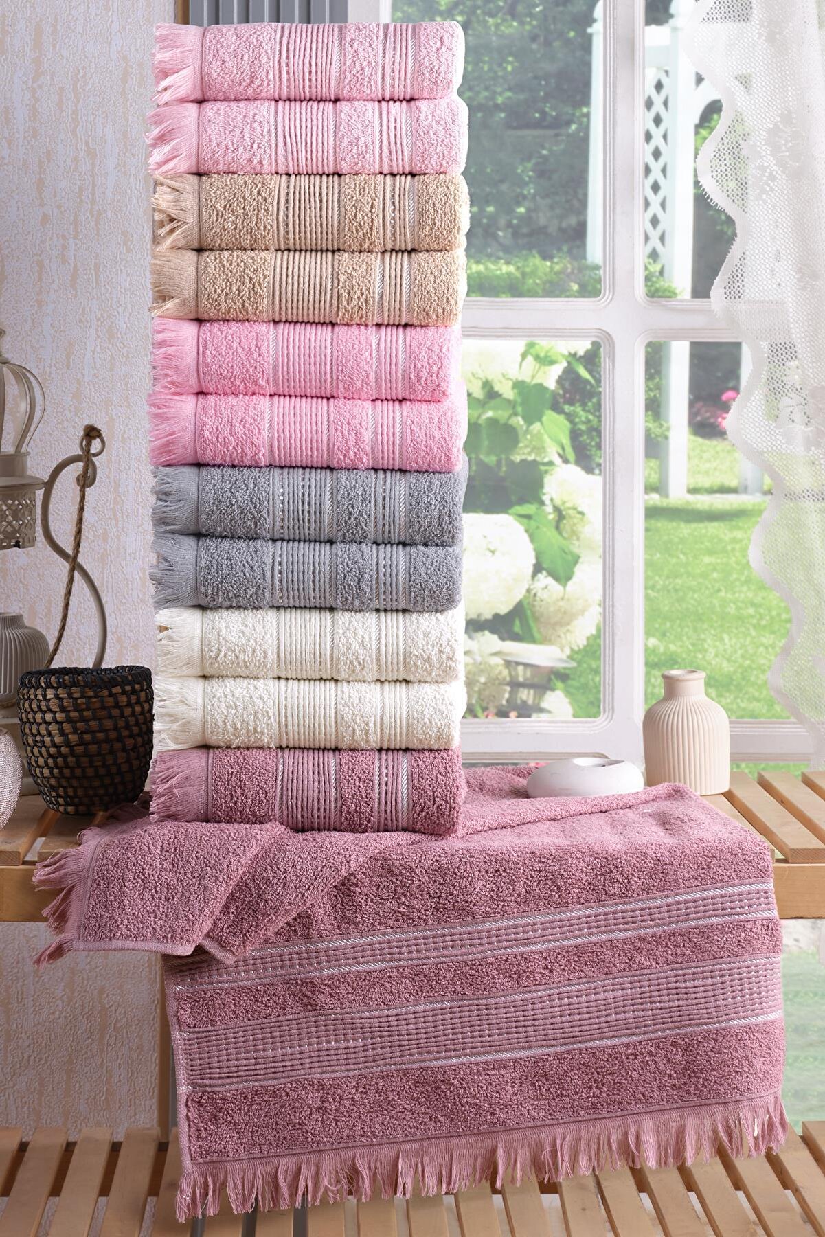 Zeynep Tekstil Shiny 12'li 50x90 cm El&Yüz Havlu Seti - Premium Kalite