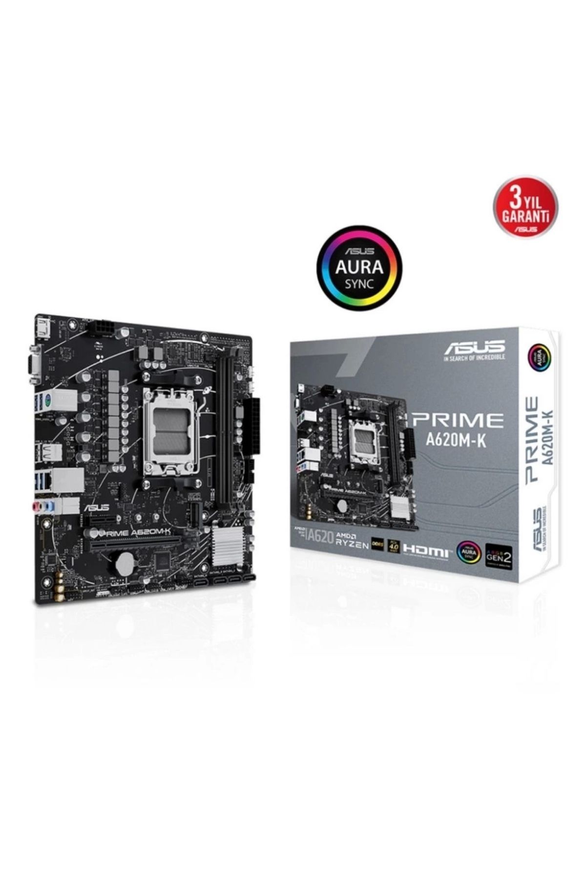ASUS PRIME A620M-K AMD A620 AM5 DDR5 6400 mATX Anakart