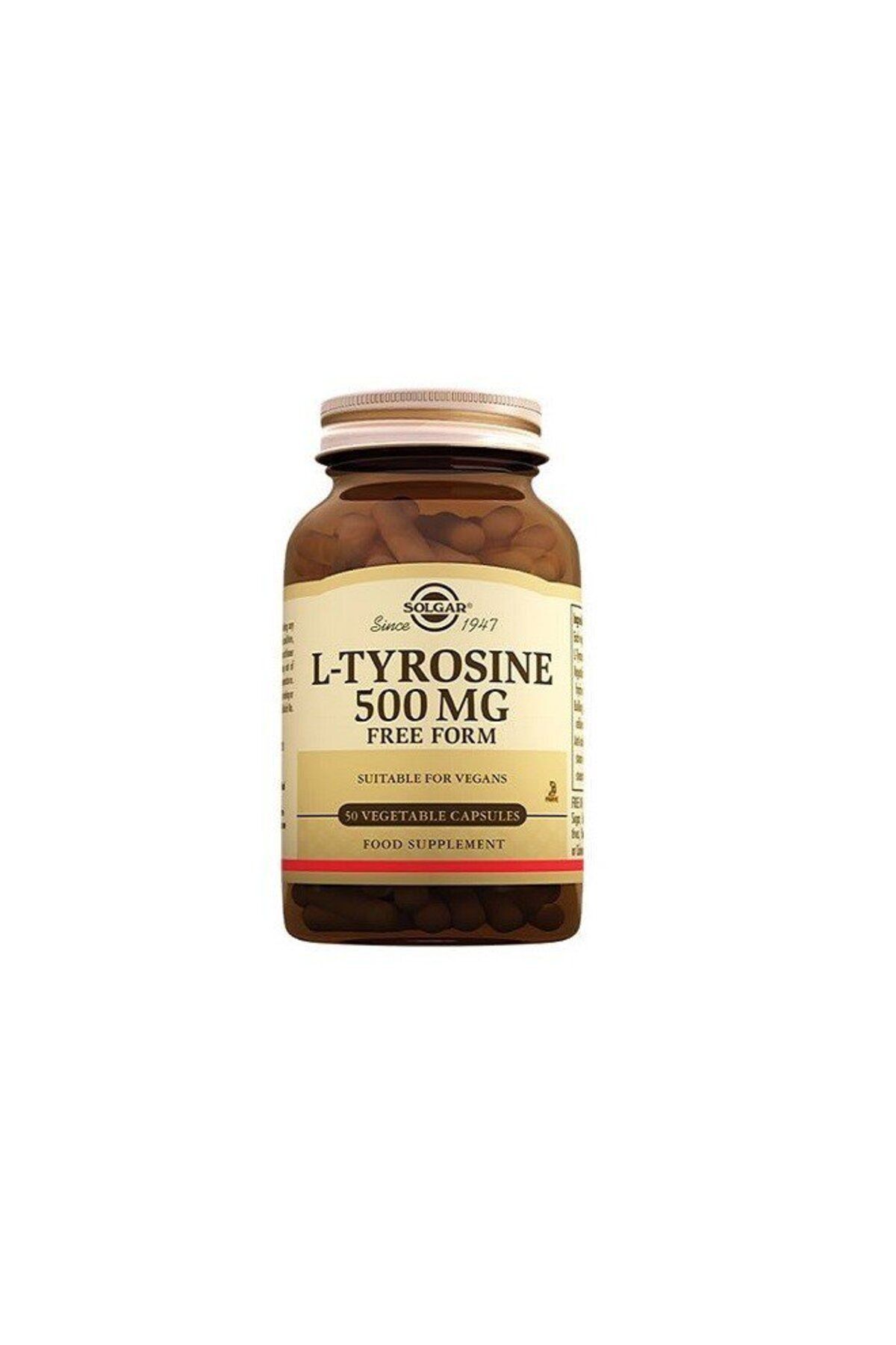 Solgar L-tyrosine 500mg 50 Vegi Kapsül