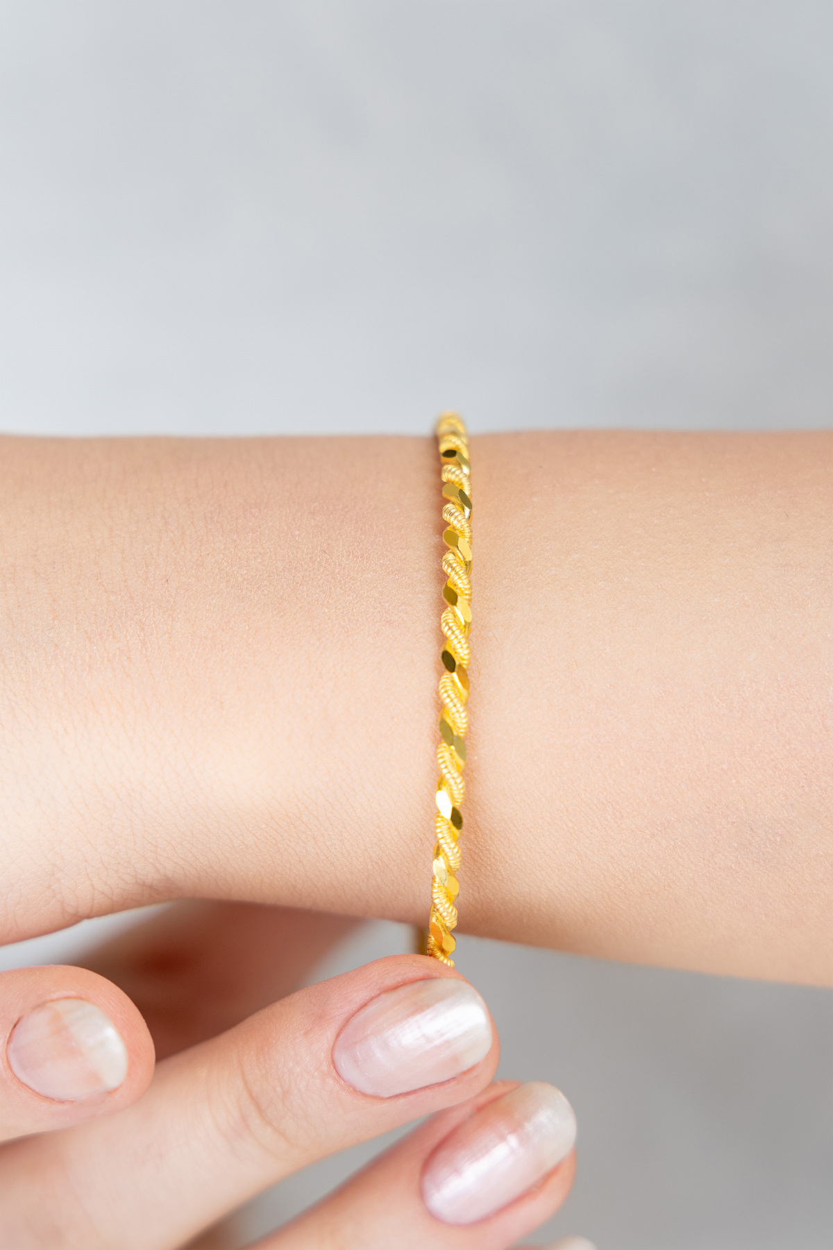 Black Sea Port 925 Ayar Gümüş Altın Kaplama Ajda Bilezik