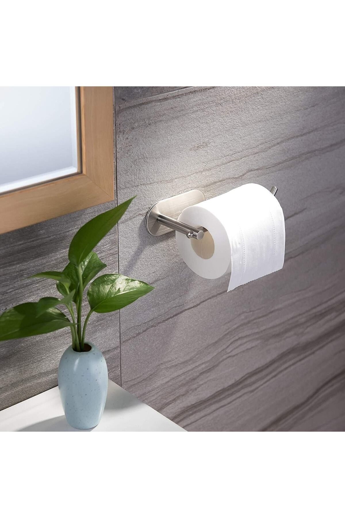 Zift Unique Ömür Boyu Paslanmaz Çelik Tuvalet Kağıtlığı / Yapışkanlı Sistem - Wc Kağıdı Askısı , Bayno & Tuvalet
