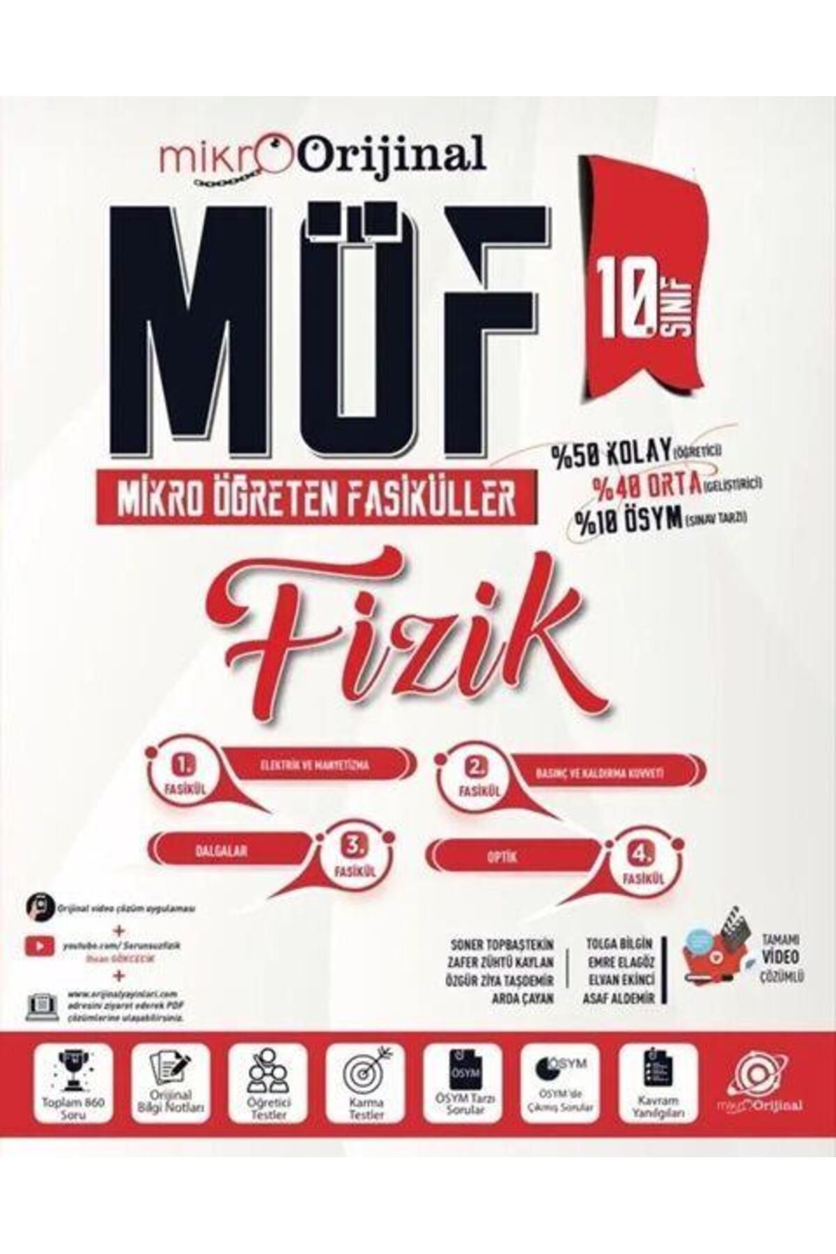 Orijinal Yayınları Orijinal Mikro 10. Sınıf  Fizik MÖF Mikro Öğreten Fasiküller + T.G Deneme