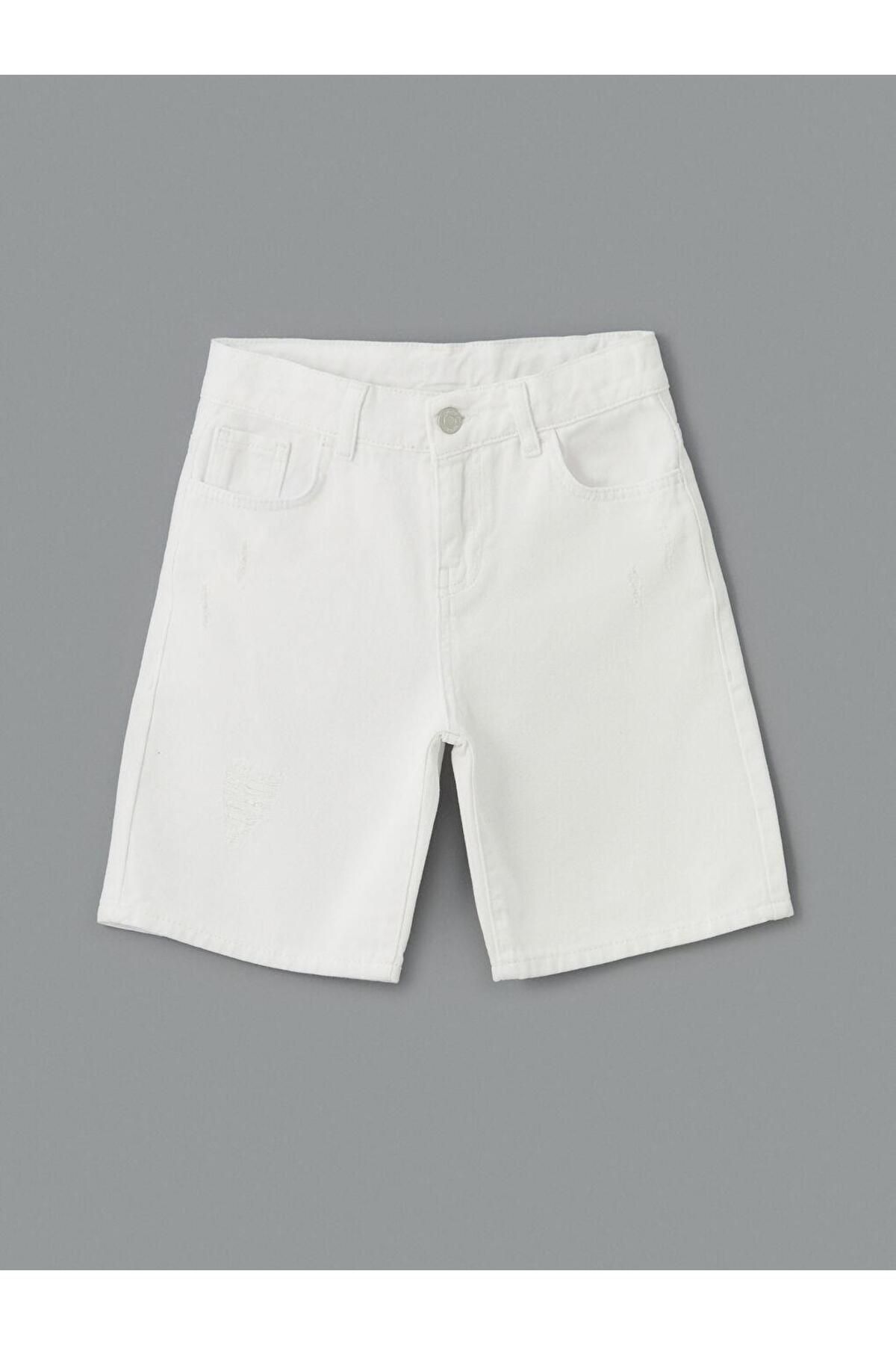 LC Waikiki LCW Kids Beli Ayarlanabilir Lastikli Erkek Çocuk Jean Şort