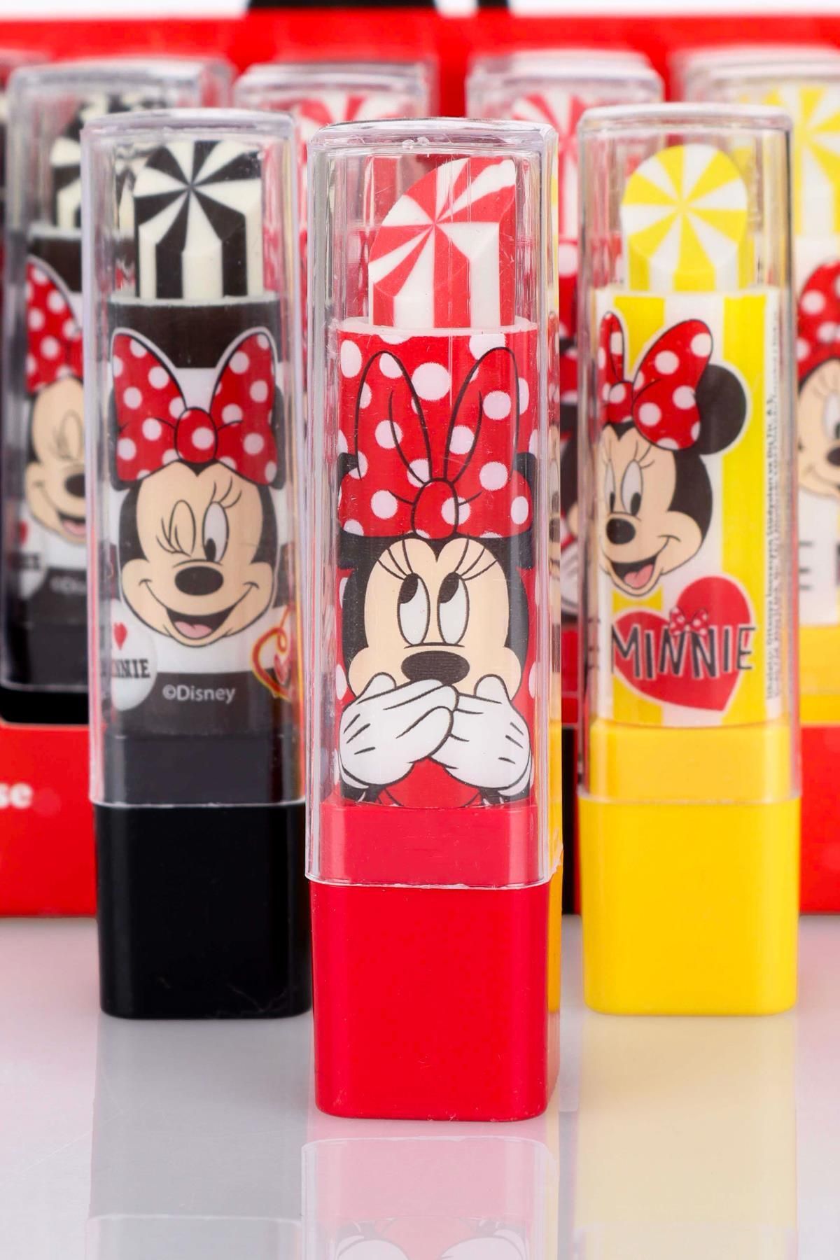MINNIE MOUSE DEKOMMUS İLE LİSANSLI MINNIE MOUSE "2 ADET" RUJ SİLGİ