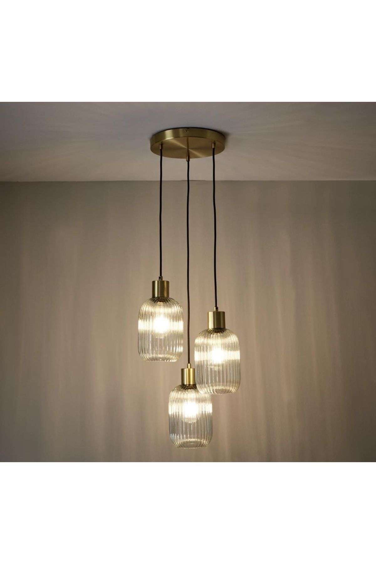 demet habek mylights MYLİGHTS RUSTİK  ÜÇLÜ şeffaf CAMLI RUSTİK VİNTAGE AVİZE