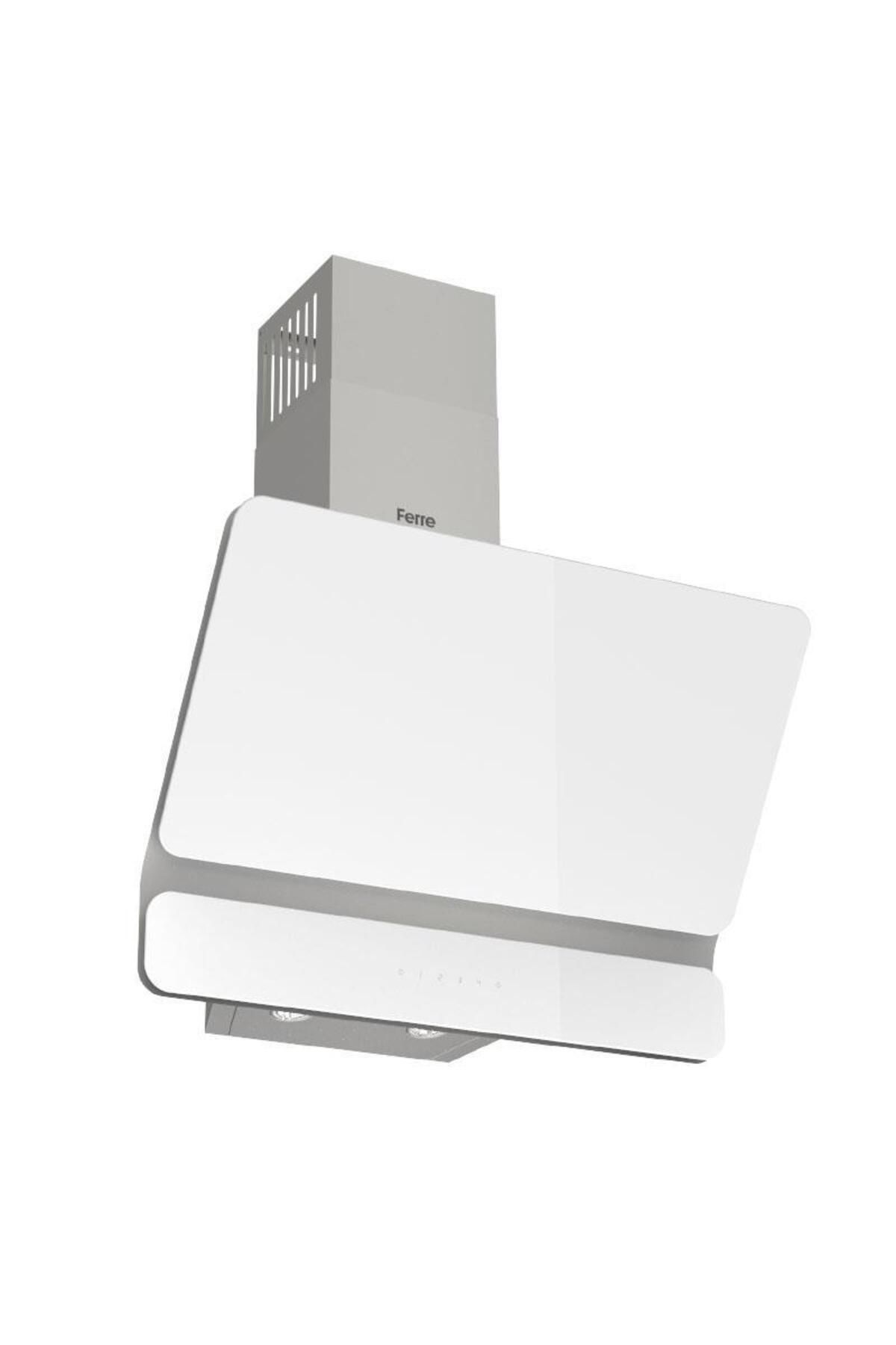 Ferre D081 Çift Camlı Plane Dok. 60 Cm Beyaz Davlumbaz