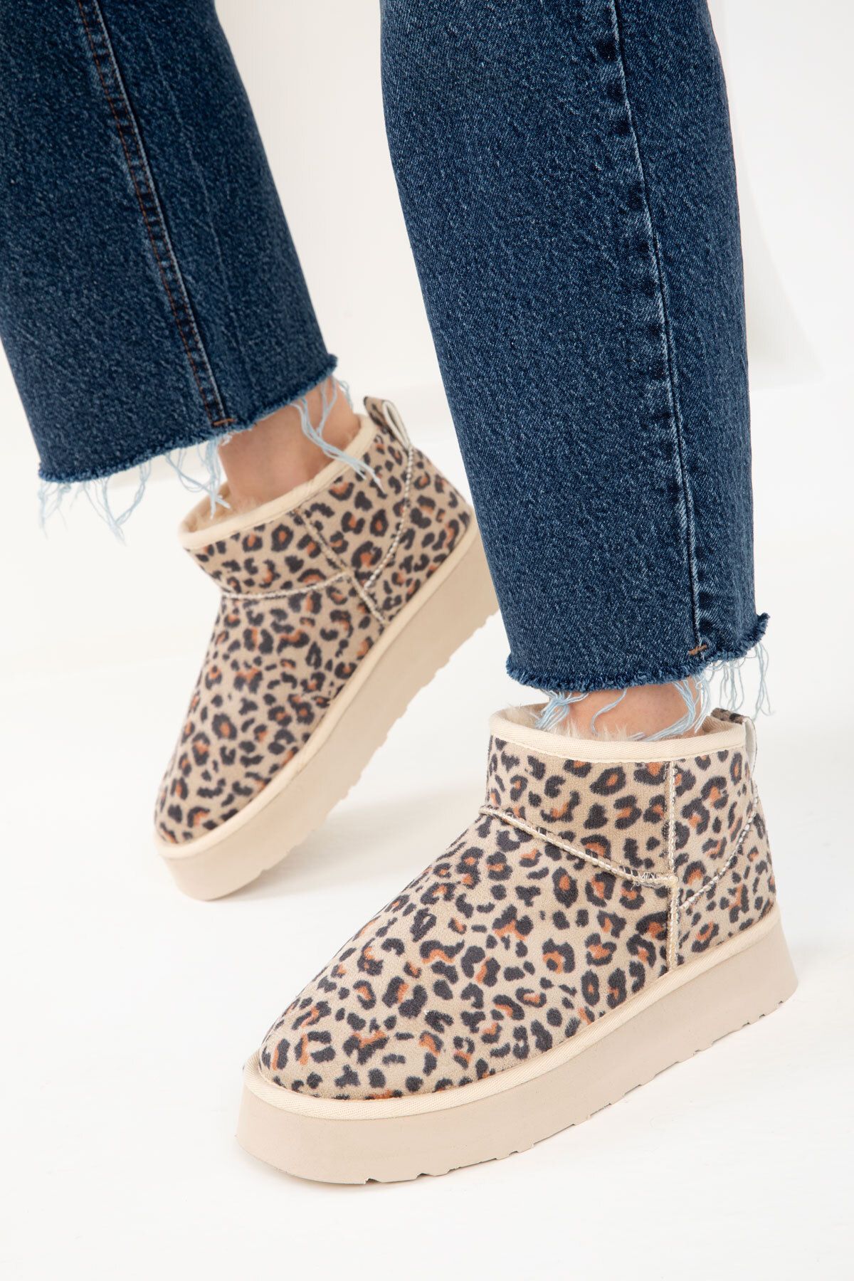 SOHO Bej Leopar Kadın Bot & Bootie 19761