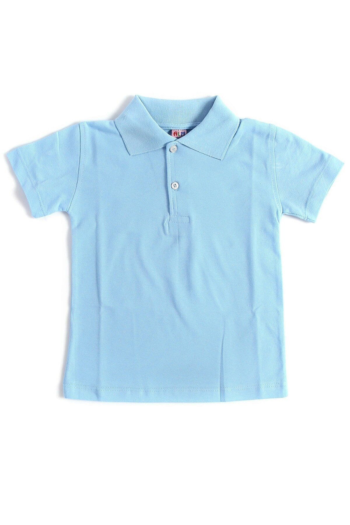 NACAR STORE Unisex Çocuk Polo Yaka Kısa Kol Okul T-shirt