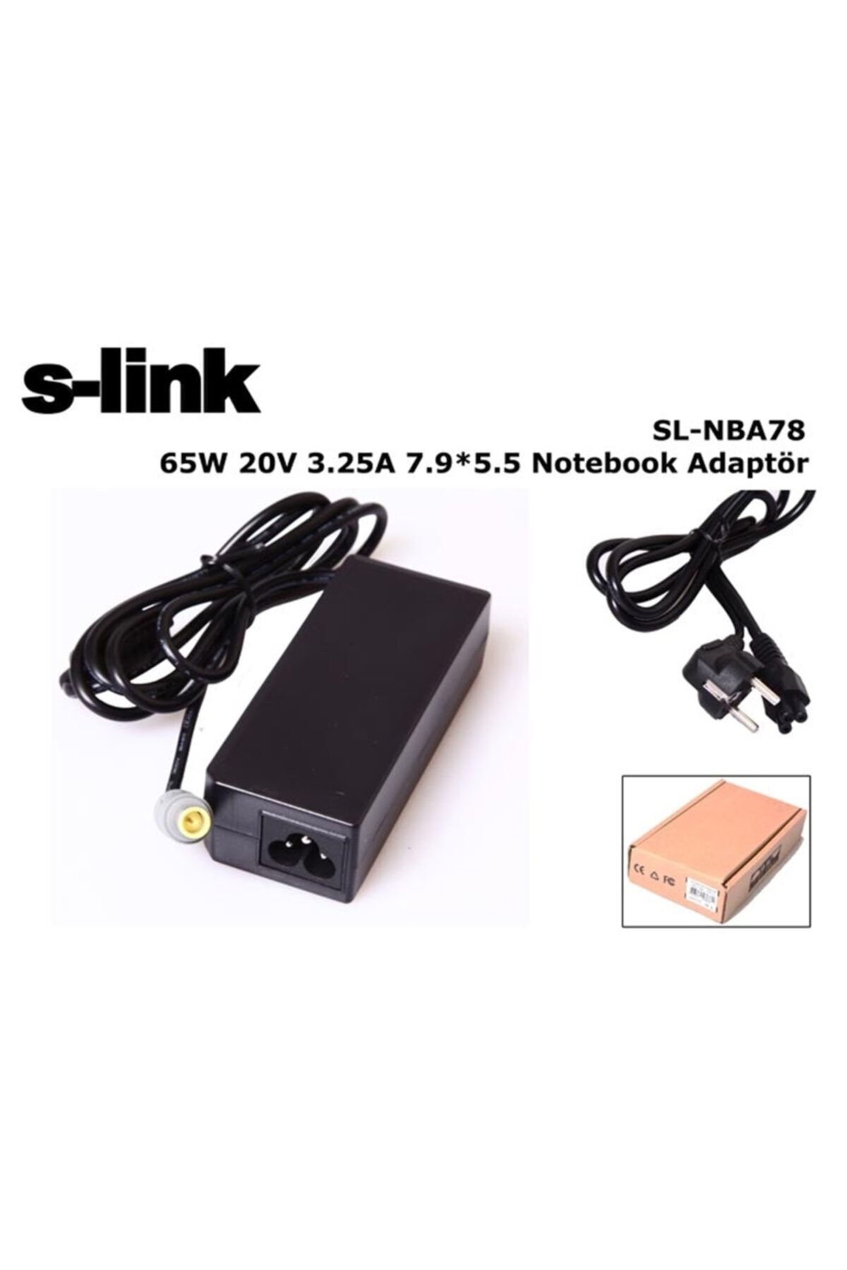 S-Link Sl-Nba78 65W 20V 3.25A 7.9*5.5 Ibm Lenovo Notebook Standart Adaptör