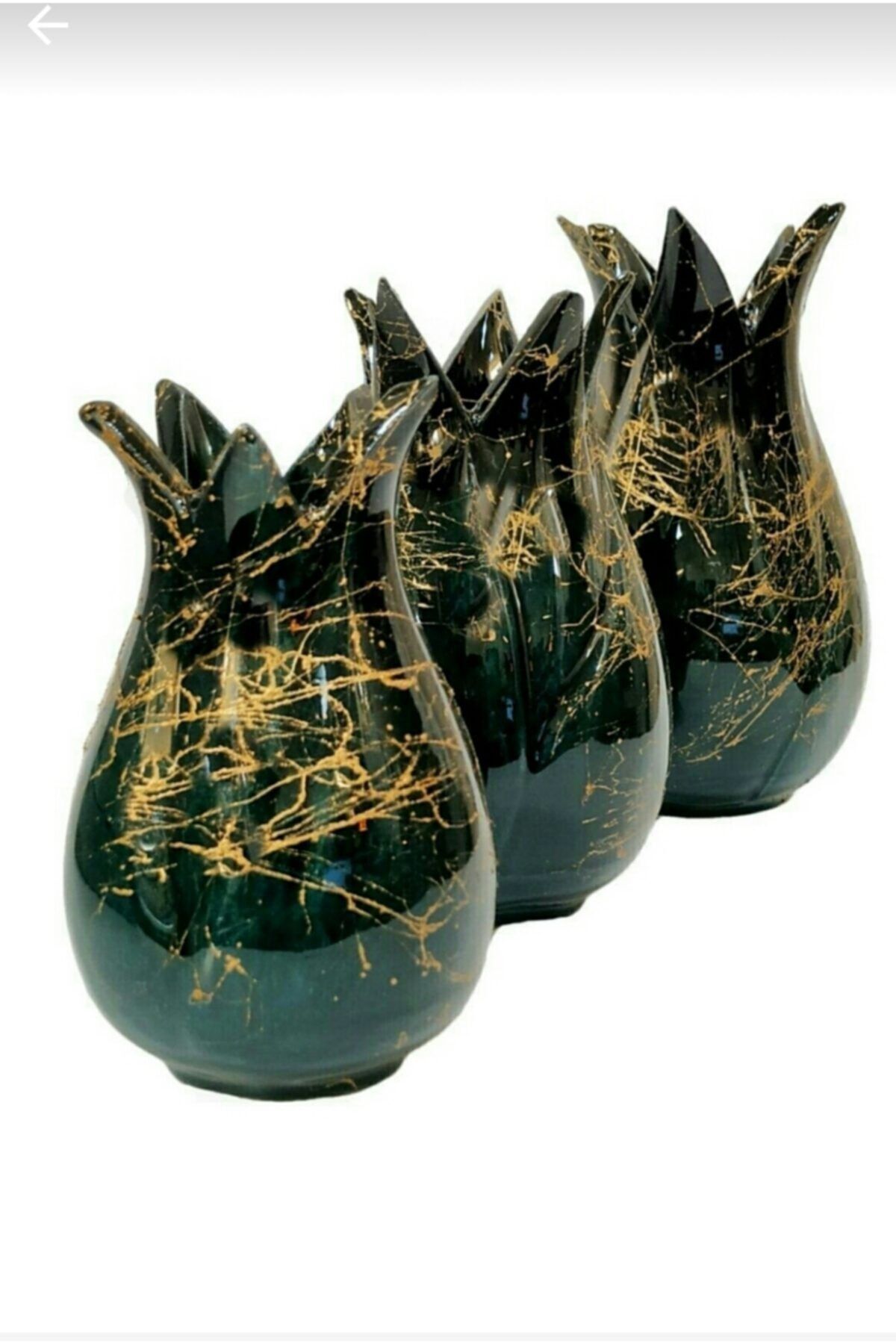 Vk genie and ceramic Emerald Green Tipped Vase Tulip Set Vk11111111177
