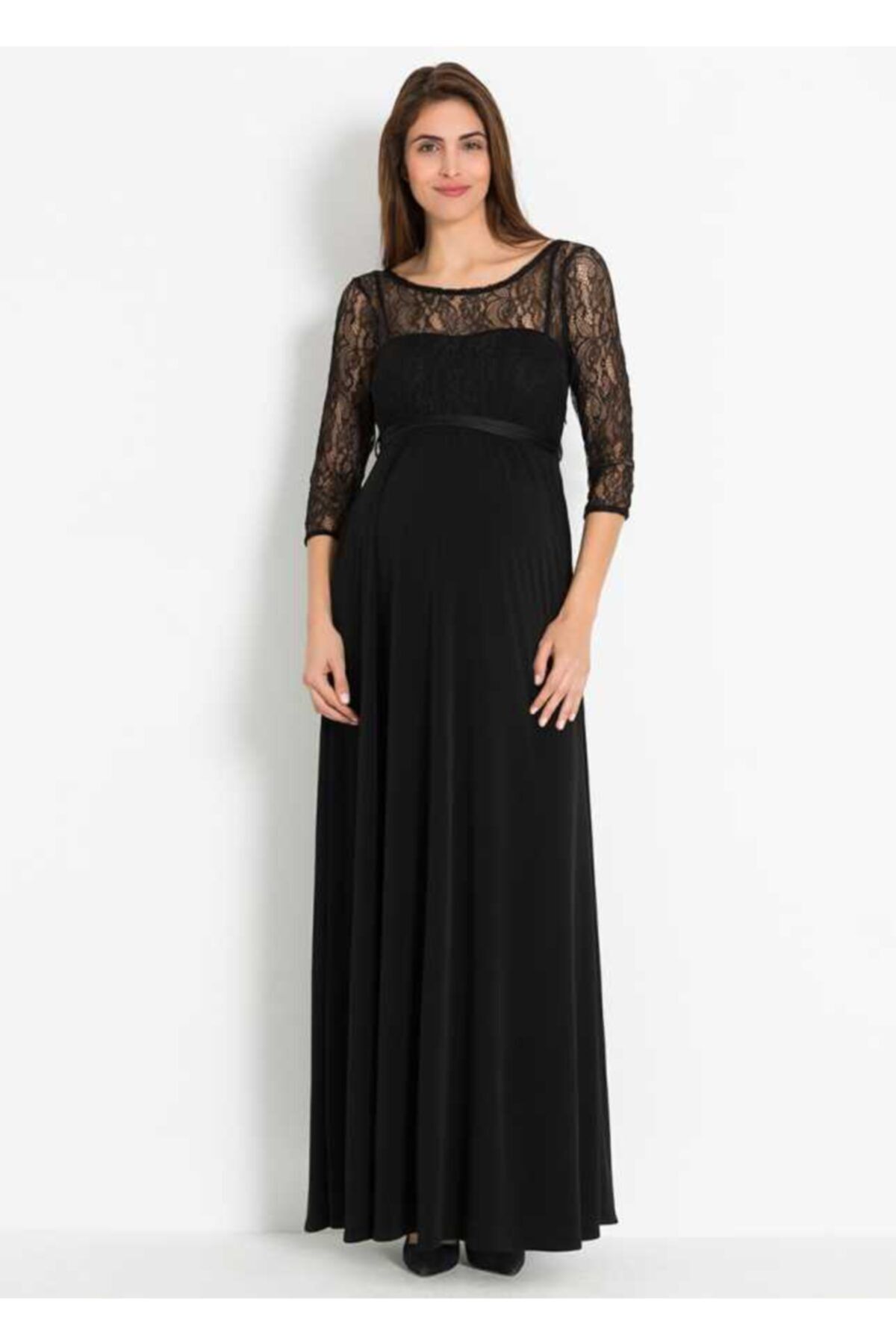 GeBe Long Dress Glam Hamile Abiye Elbise Xs G6115403