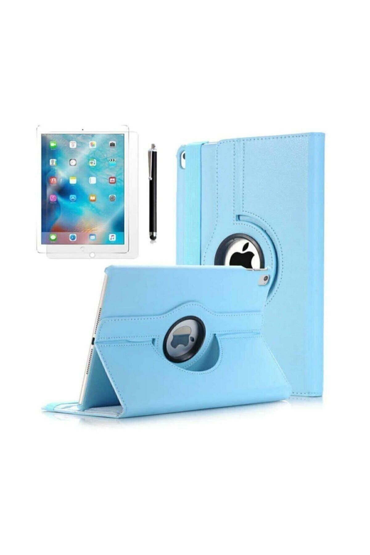 GoGoPlus Ipad 9. Nesil Ve 7, 8. Nesil 10.2'' Uyumlu Kırılmaz Cam Kalem 360 Dönerli Tablet Kılıfı Mavi