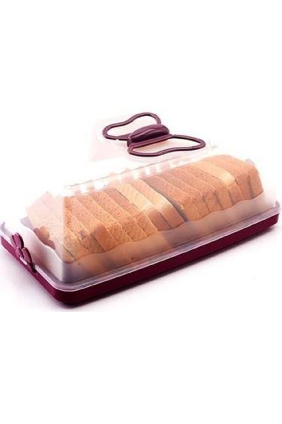 Çokuygunuz Plastik Pasta Kurabiye Kek Fanusu Saklama Kabı Ekmeklik Kutu