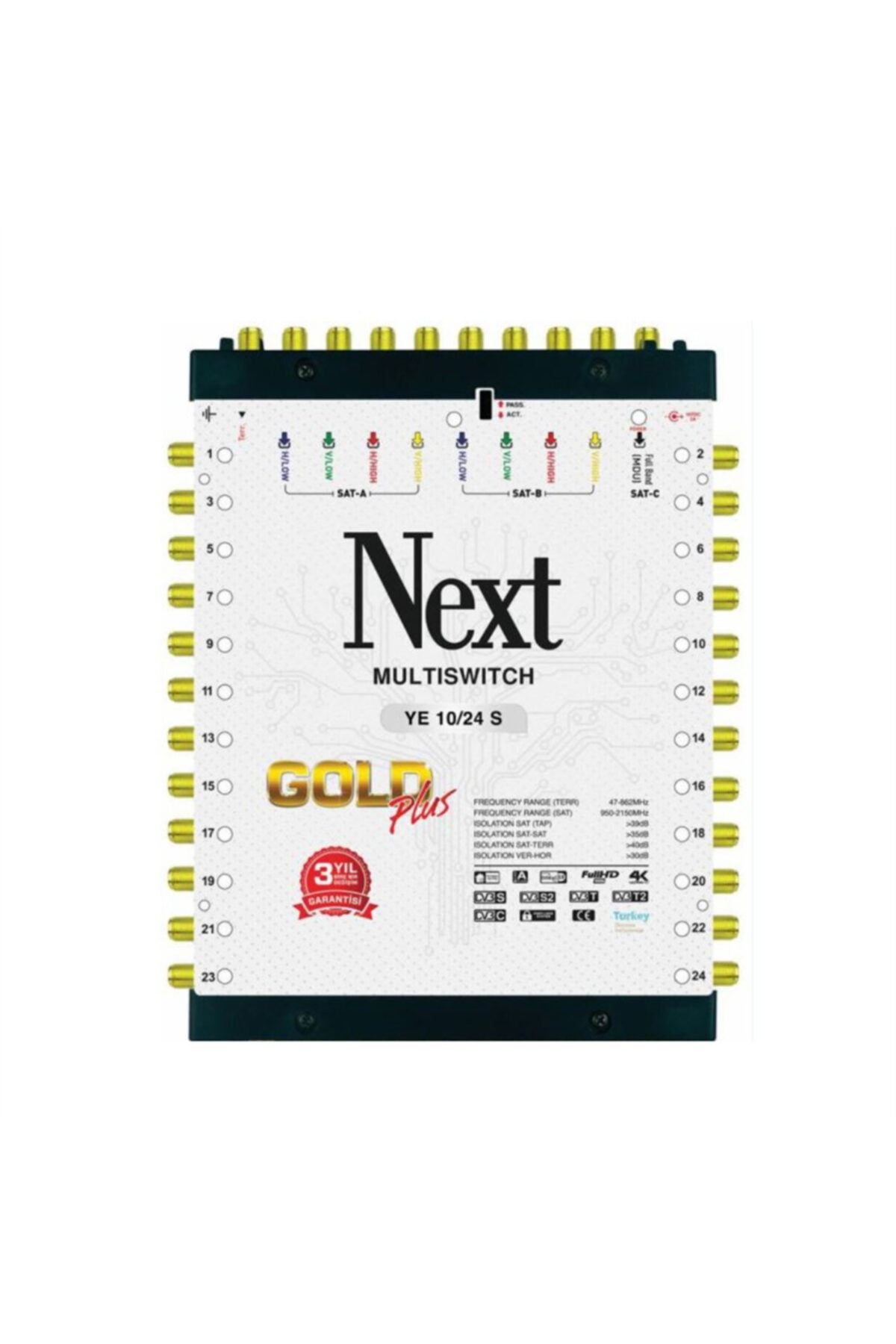 Next Nextstar Next Ye 10/24 Gold Plus Sonlu Uydu Santrali Next Adaptör ye-1625