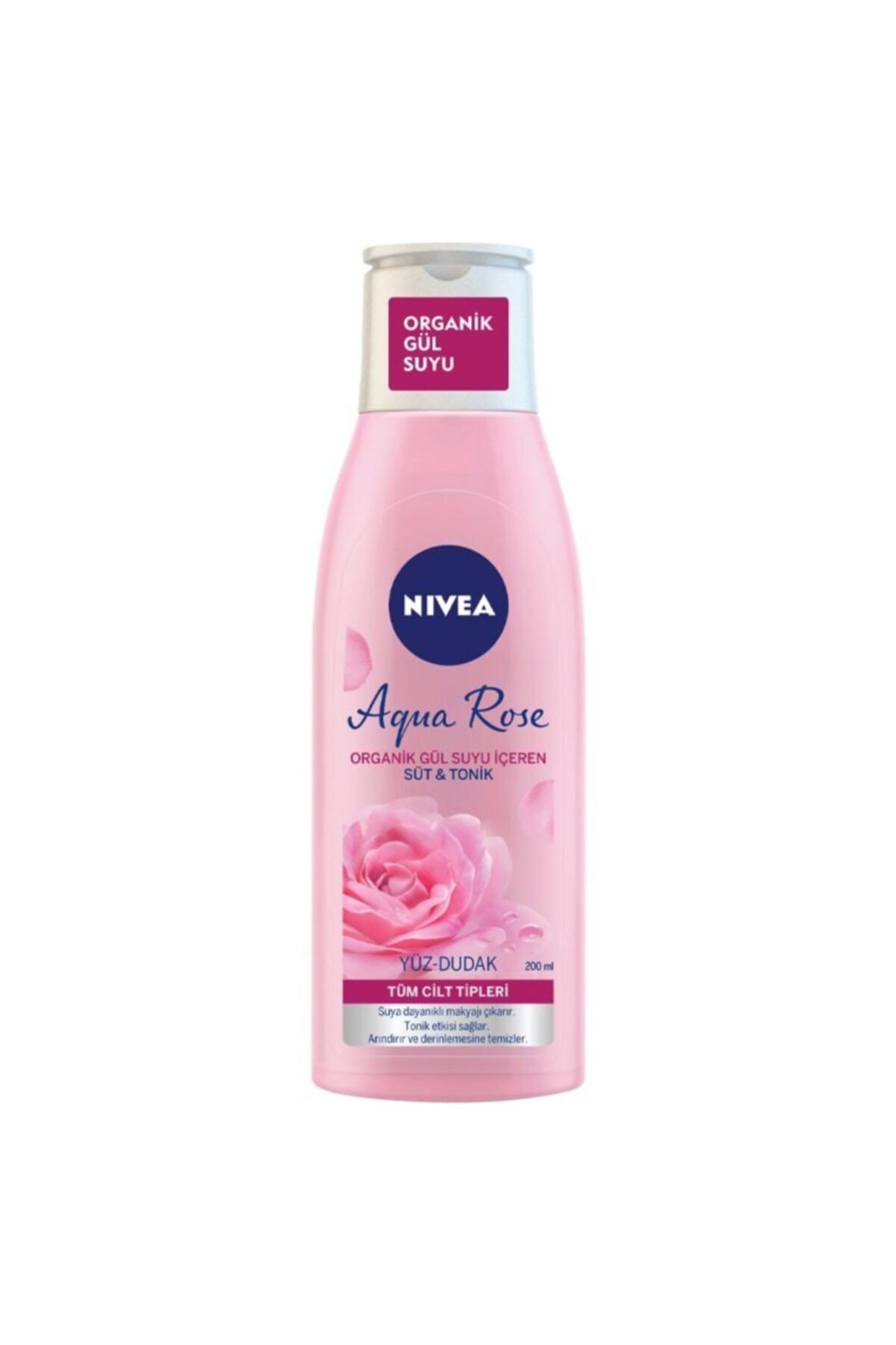 NIVEA Aqua Rose Organik Gül Suyu Içeren Süt & Tonik 200 ml