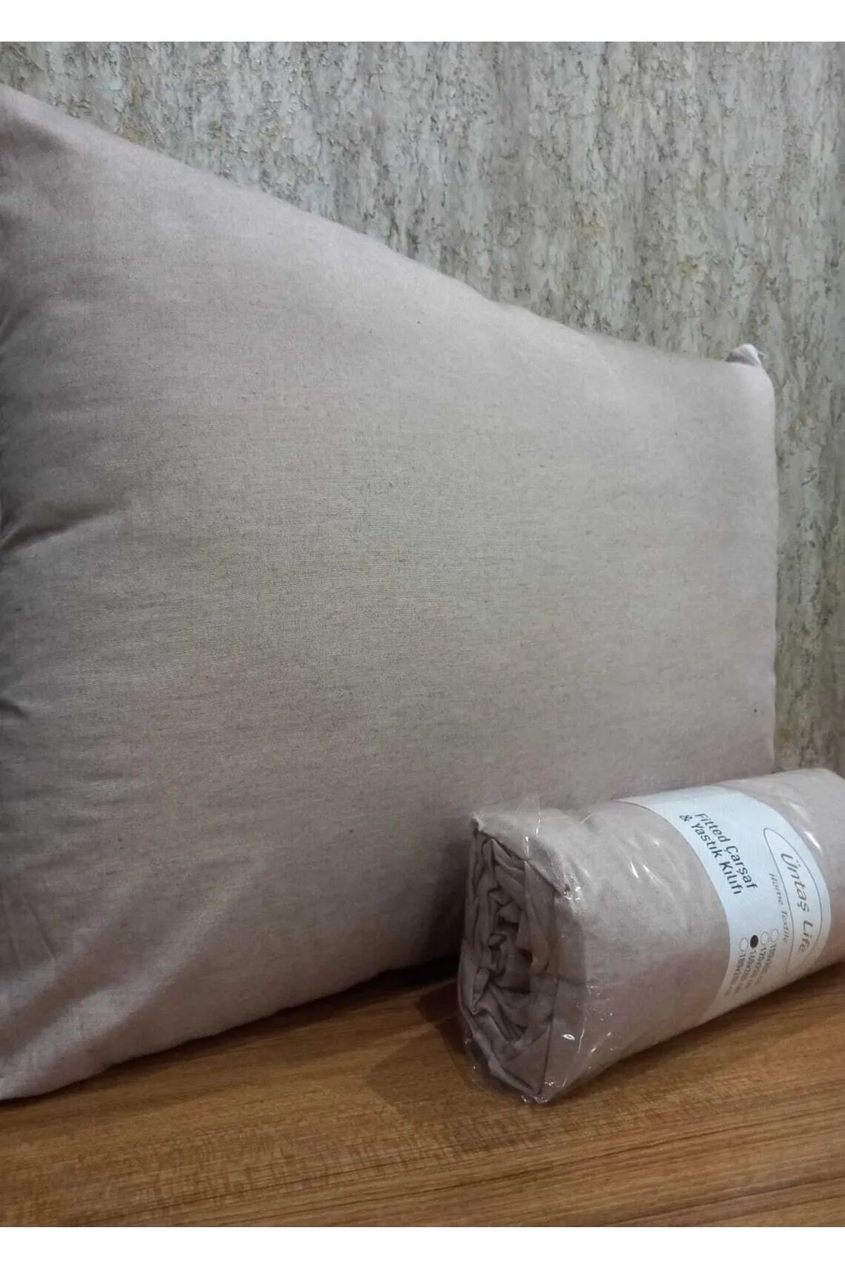 üntaş Life Tek Kişilik Lastikli Çarşaf +1 Adet Yastık Kılıfı Sarı Ecdüzsariçarşf