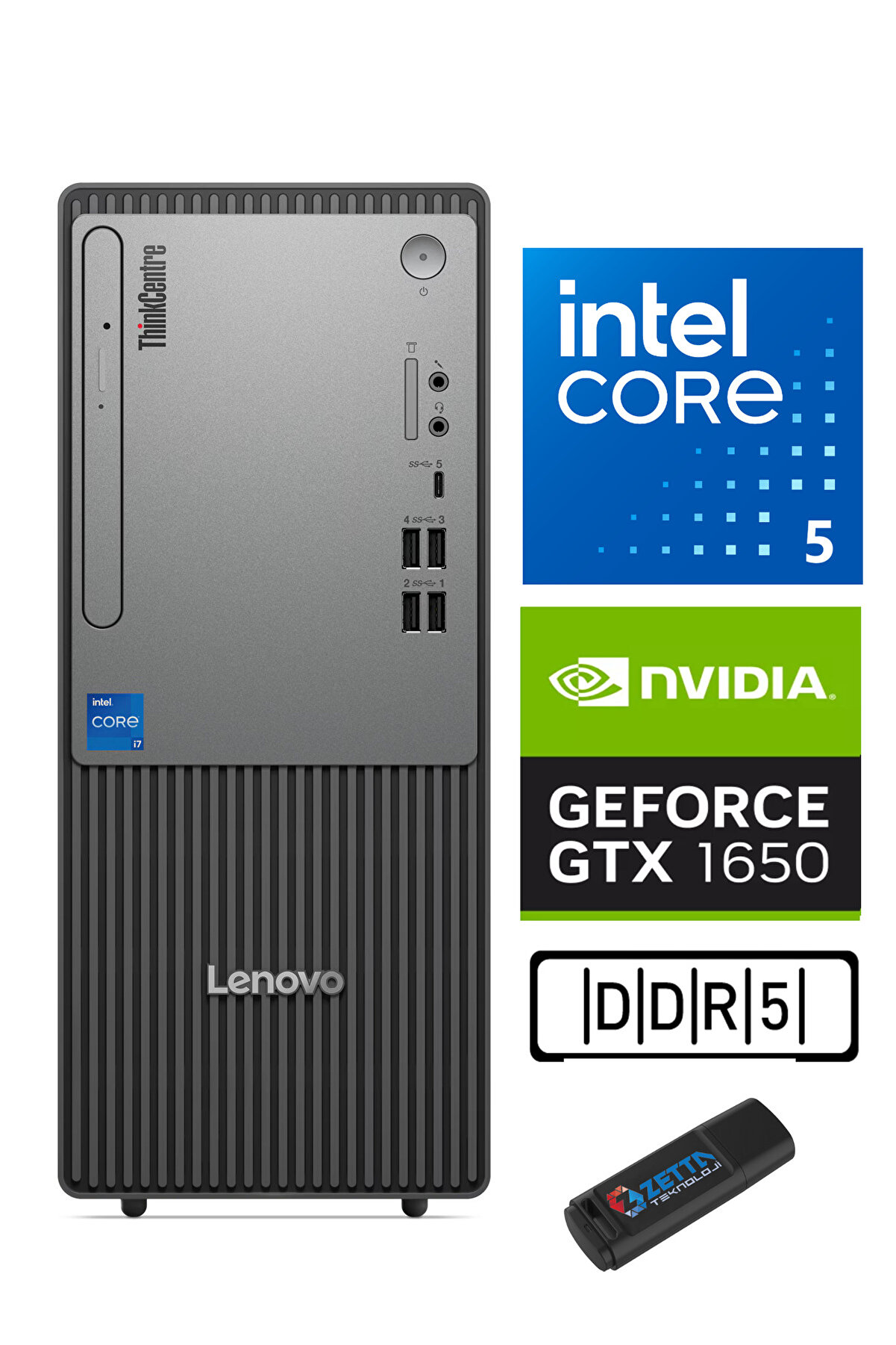 Neo 50T Gen 5 I5 13400 8gb Ddr5 2tb SSD 4GB/GTX1650 WİN11H NEO12UB000ETRTXH0490ZETTAUSBBELLEK