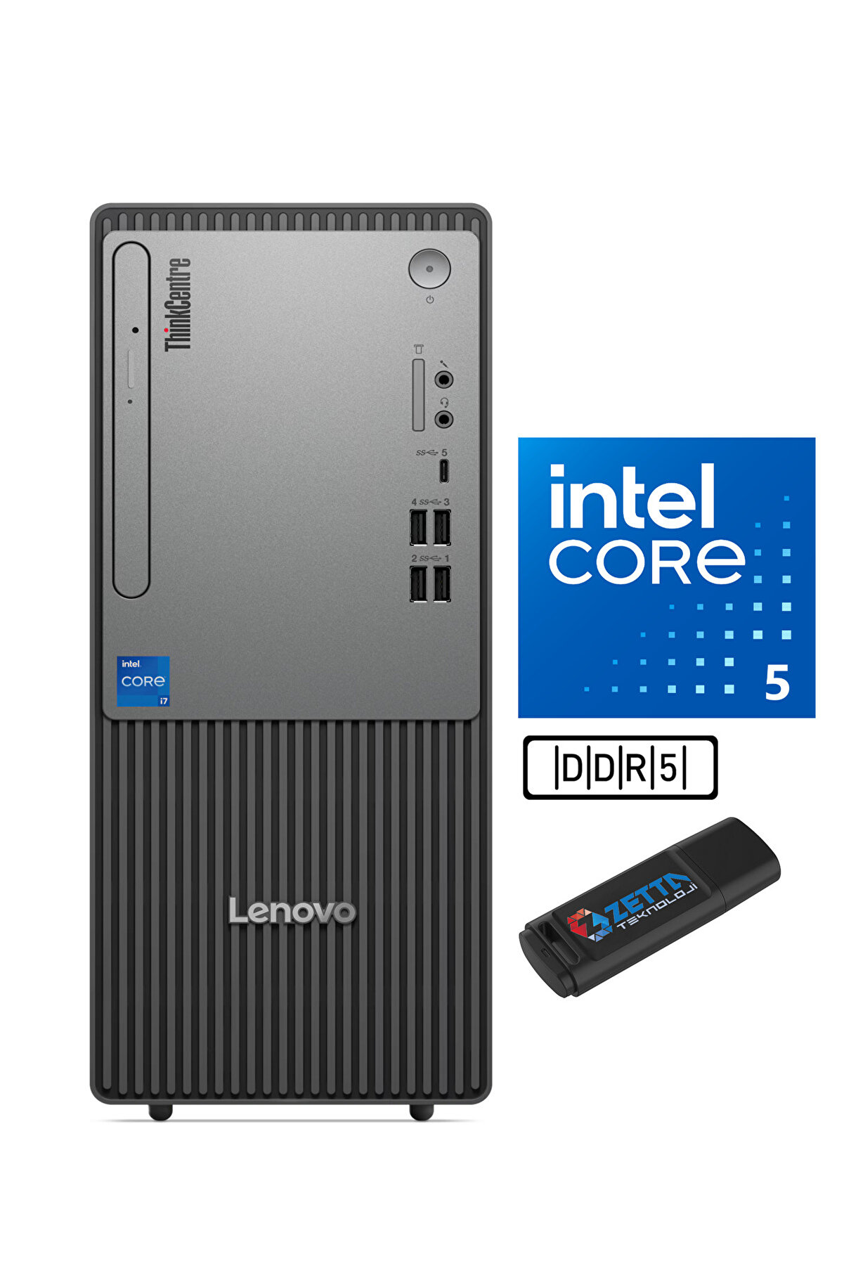 Thinkcentre Neo 50T Gen 5 Core I5 13400 32GB Ddr5 1tb SSD WİN11H NEO12UB000ETRH1396ZETTAUSBBELLEK