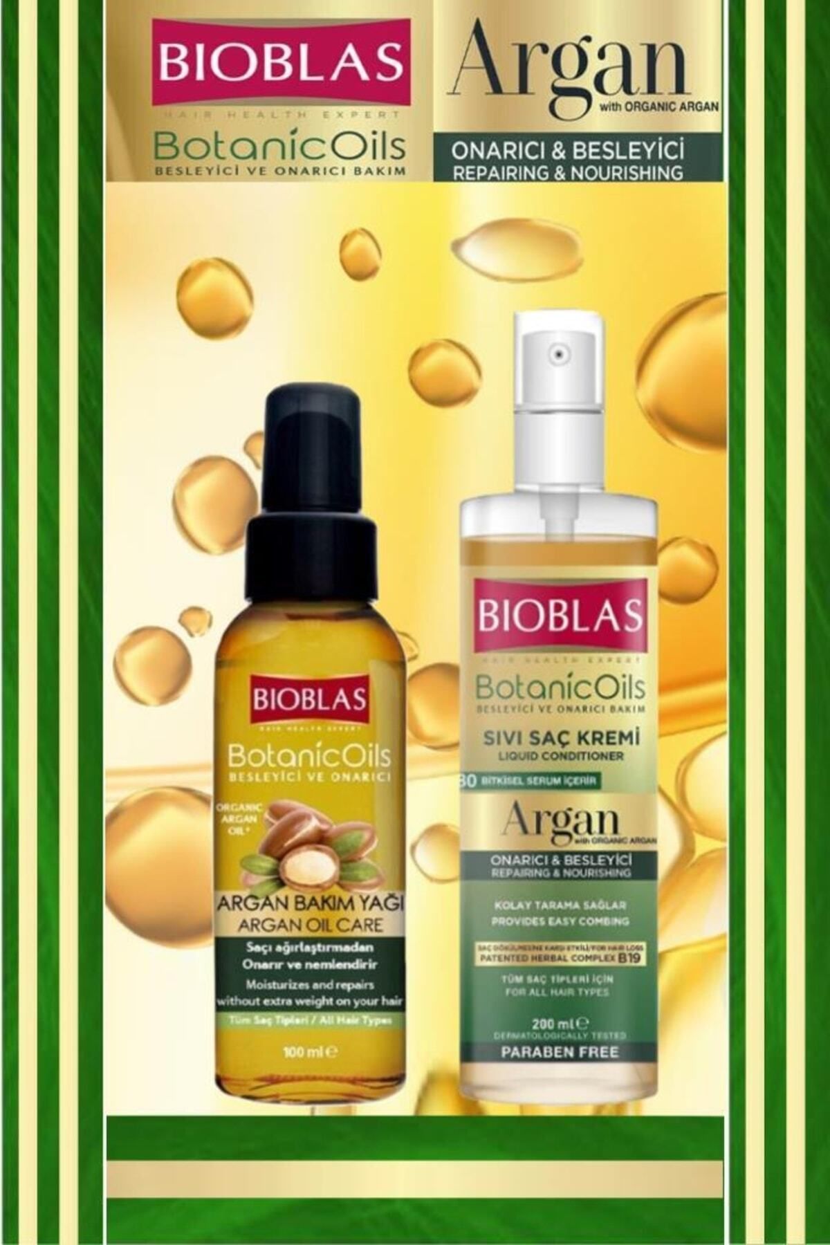 Bioblas Argan Bakım Yağ 100 Ml&argan Sıvı Saç Kremi 200 Ml