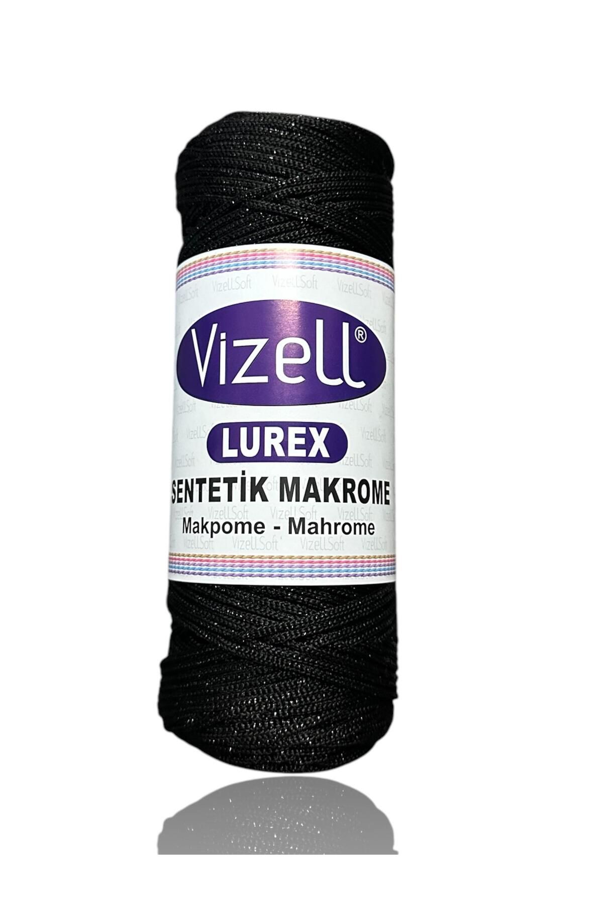 Vizell Polyester Makrome Ipi Supla Ipi Çanta Ipi Polyester Makrome Ip 200 gr 4no 2mm Siyaha siyah