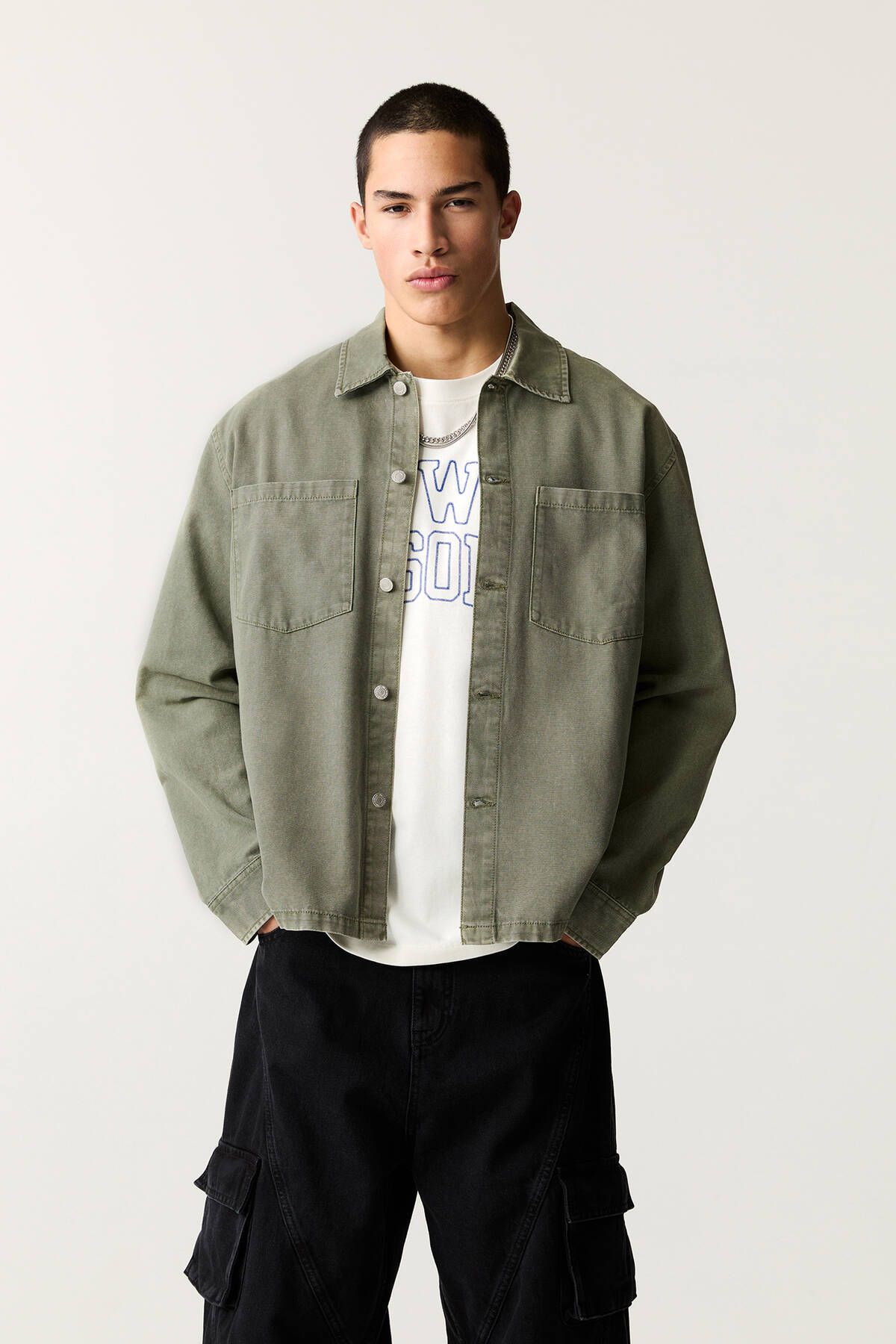 Pull & Bear Ön cepli gömlek