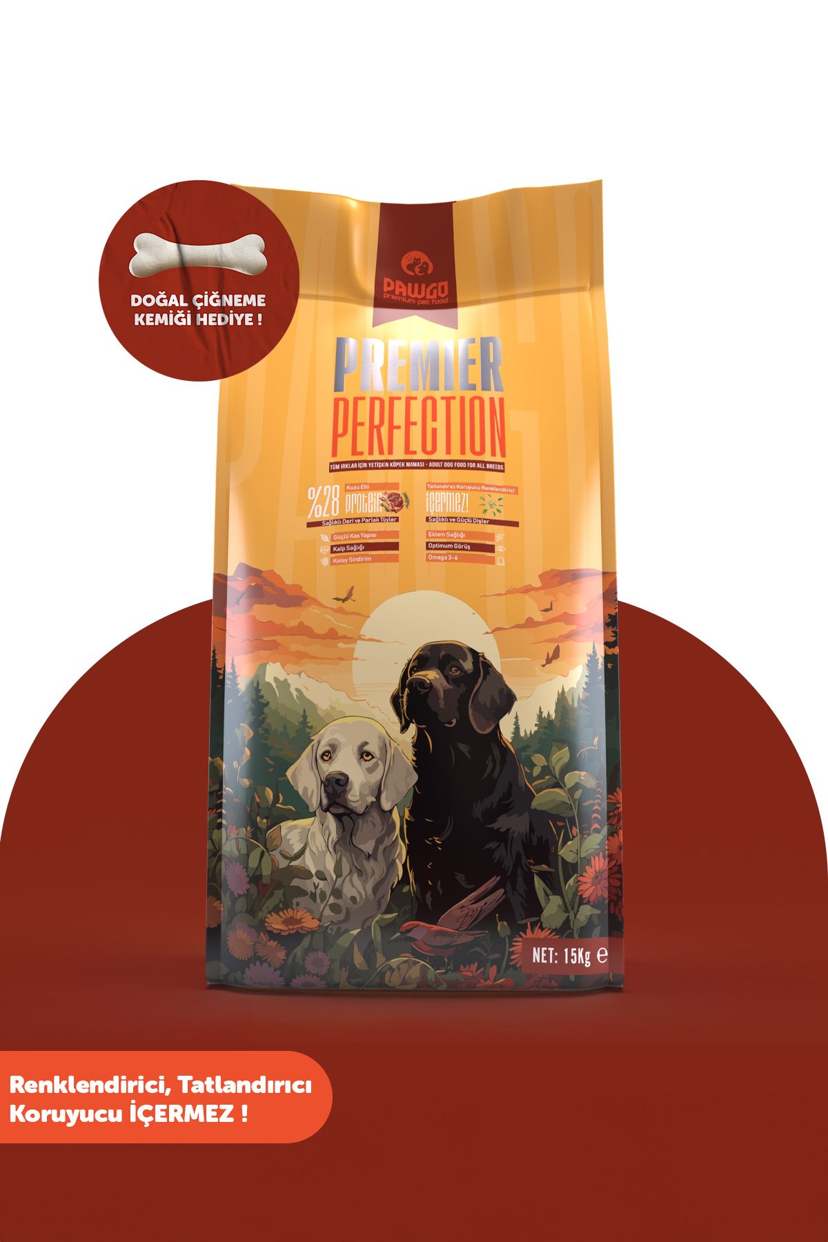 PAWGO Premier Perfection 15 Kg | Kuzu Etli | Yetişkin Köpek Maması