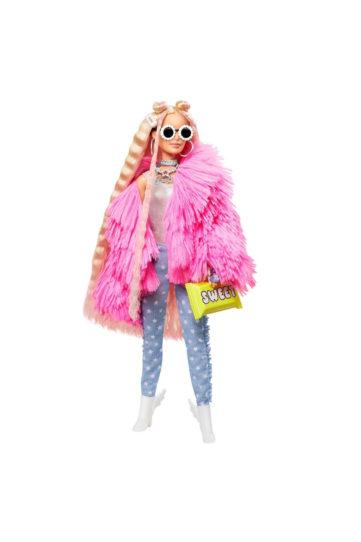 Barbie Extra Pembe Ceketli Bebek Grn28