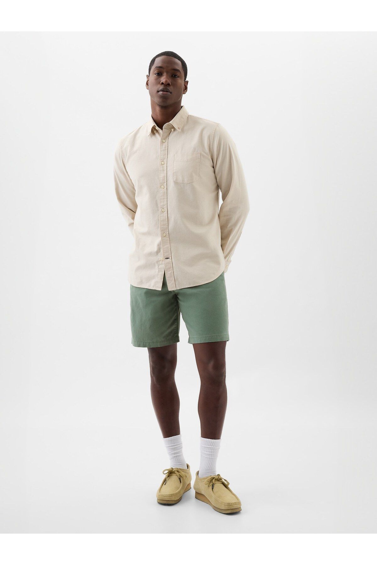 GAP Erkek Yeşil Essential Khaki Şort