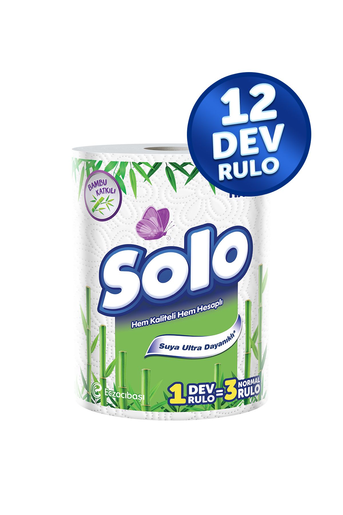 Solo Dev Rulo Bambu Kağıt Havlu 12'li