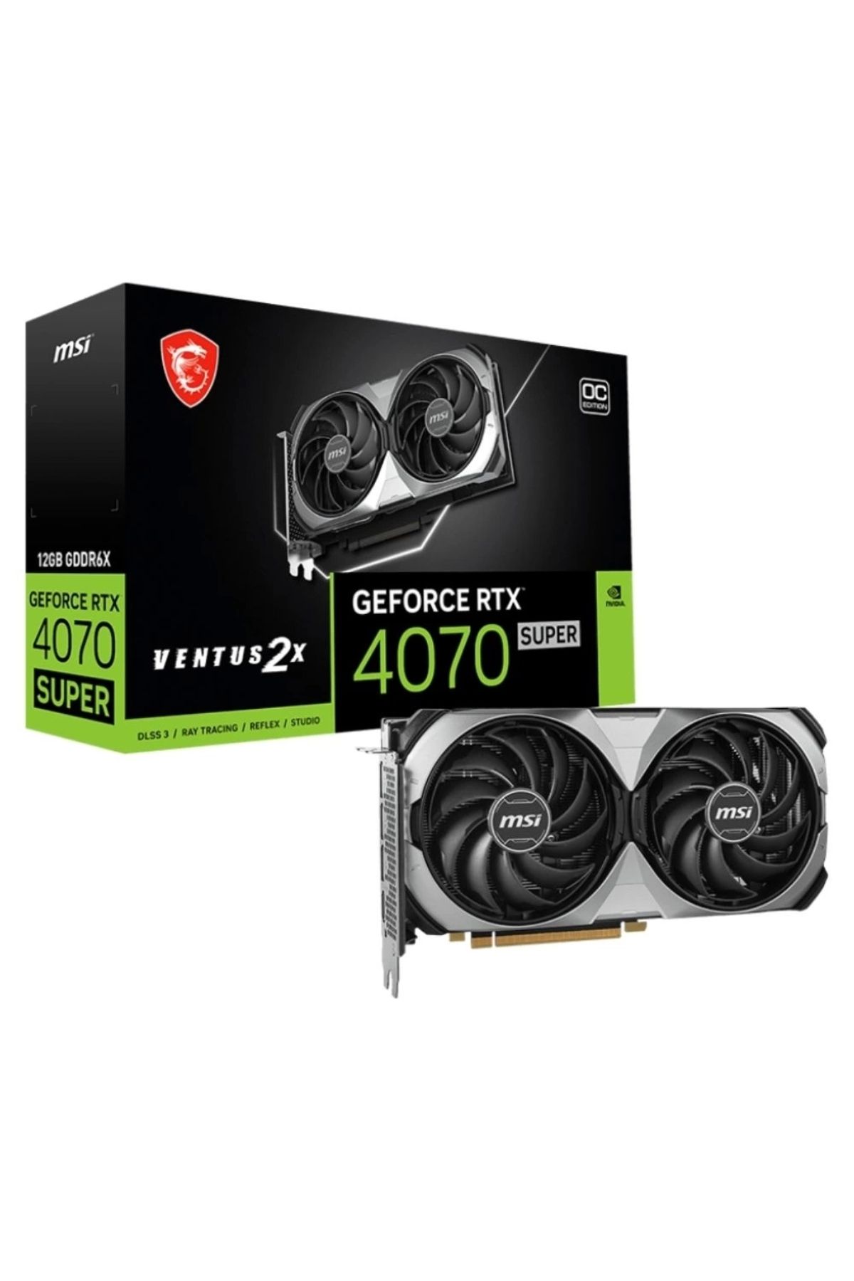 MSI Geforce Rtx 4070 Super Ventus 2x Oc 12gb Gddr6x 192 Bit Ekran Kartı