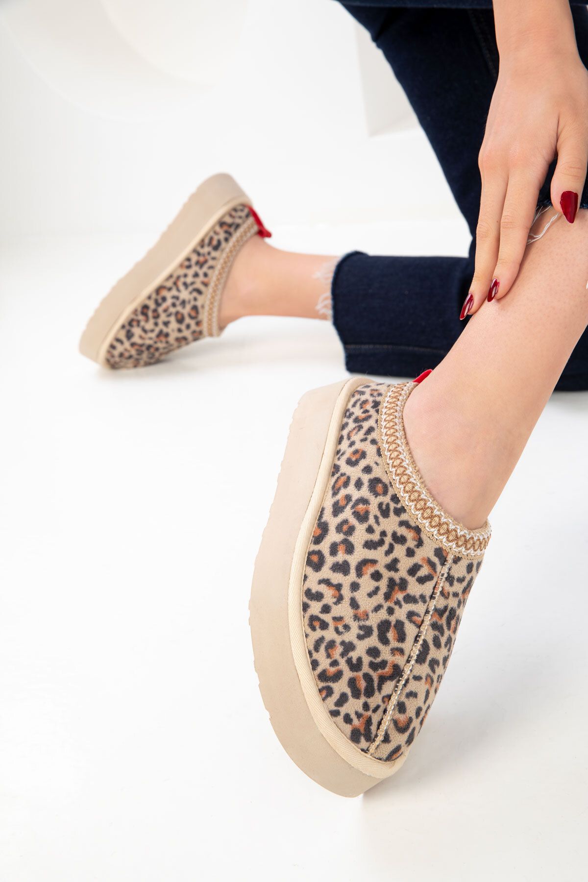SOHO Bej Leopar Kadın Bot & Bootie 19762
