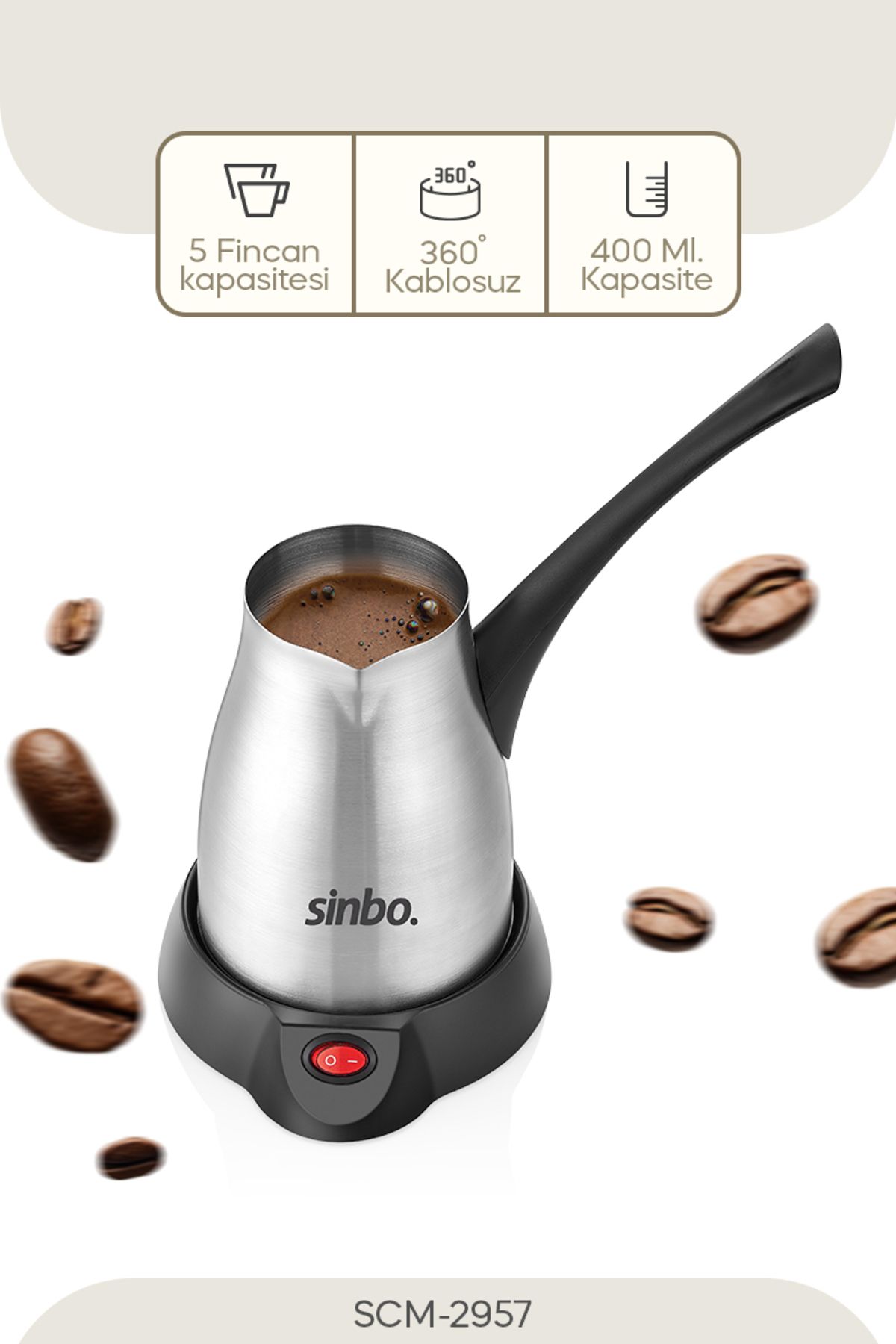 Sinbo Scm-2957 Inox Elektrikli Cezve