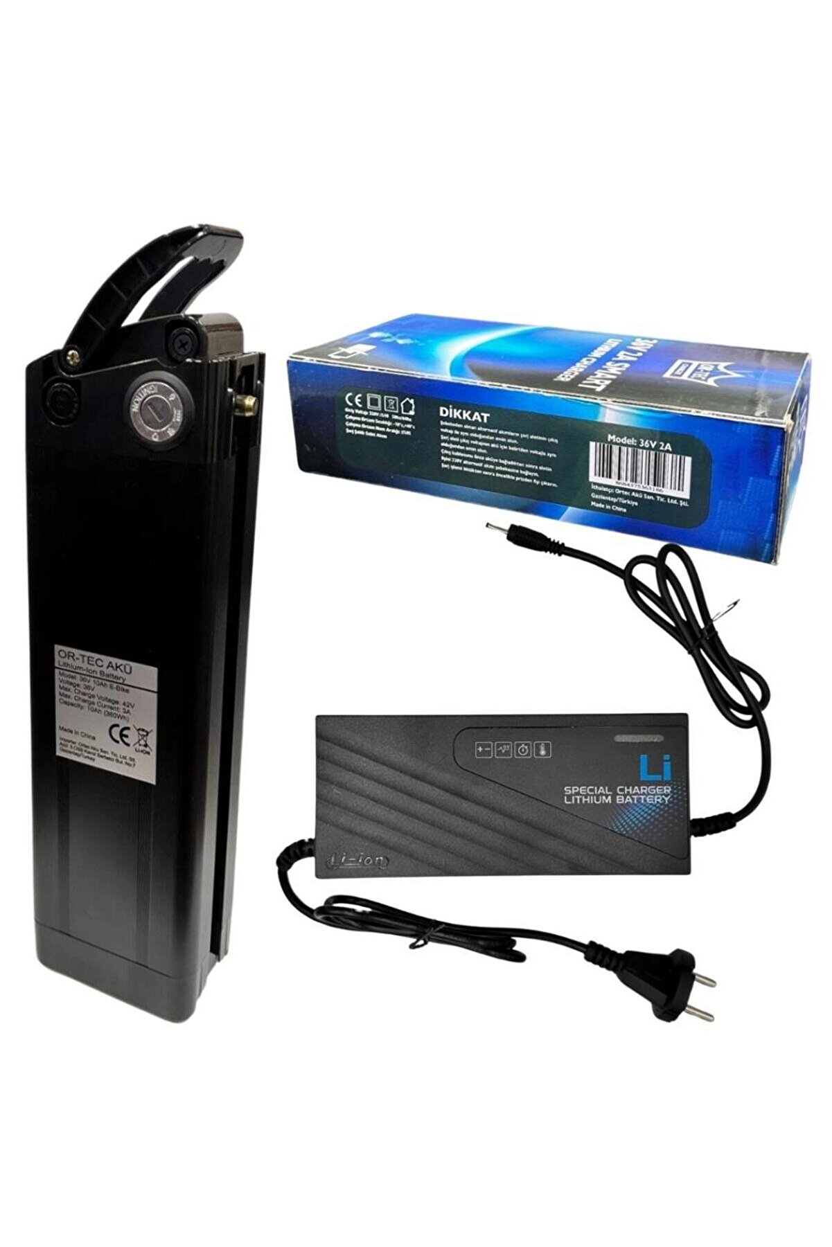 Ortec RKS 36V 10Ah Li-Ion E-Bisiklet Bataryası ve Şarj Cihazı